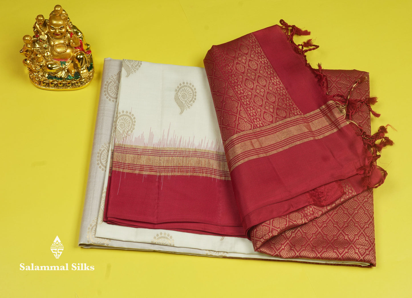 Beautiful Sea Green Pure Kanjivaram Soft Silk Saree With Contrast Maroon Border