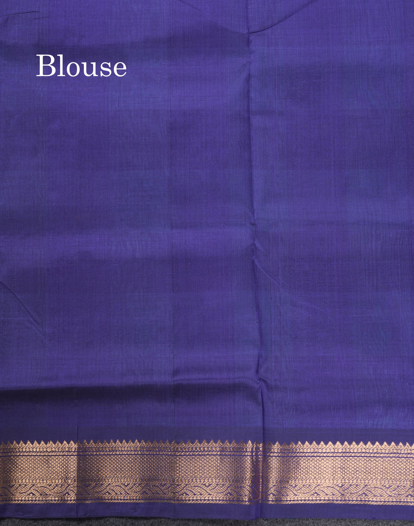 Paalum Pazham Checks Pure Silk Cotton Saree With Contrast Violet Blouse