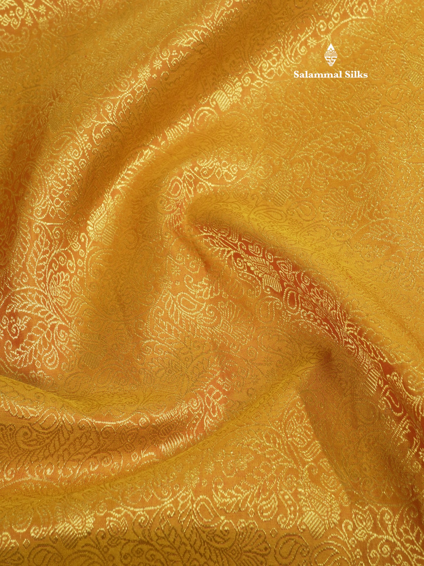 Mustard Yellow Bridal Pure Kanjivaram Silk Saree With Contrast Magenta Border