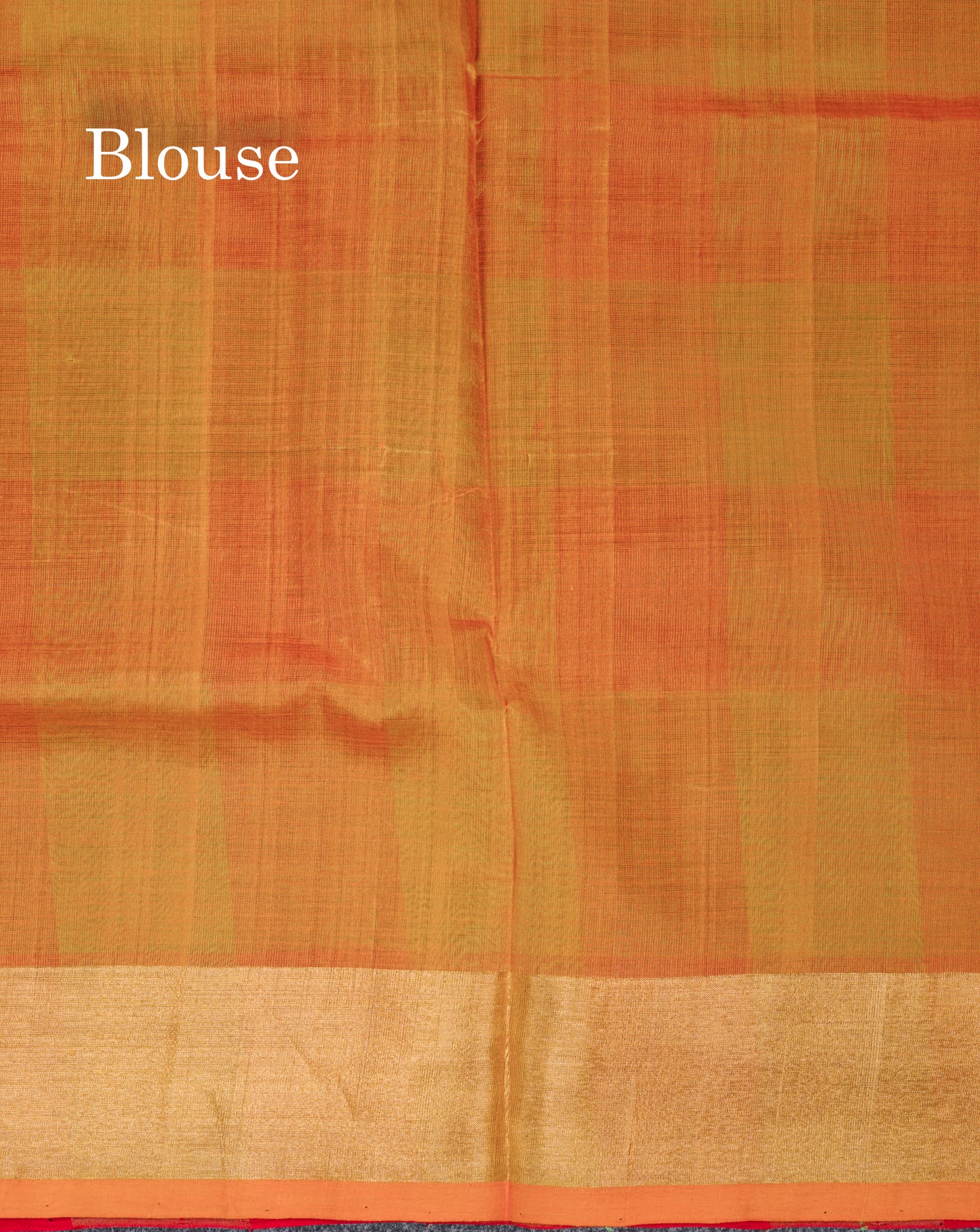 Paalum Pazham Checks Pure Silk Cotton Saree With Contrast Mustard Yellow Blouse