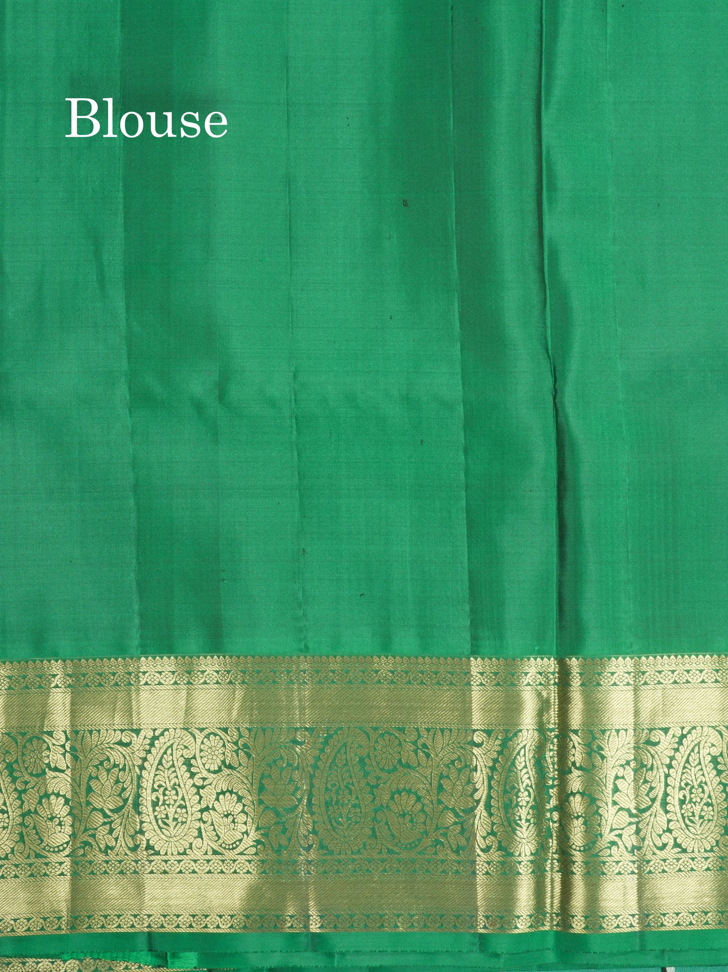 Navy Blue Bridal Pure Kanjivaram Silk Saree With Contrast Saffire Green Border