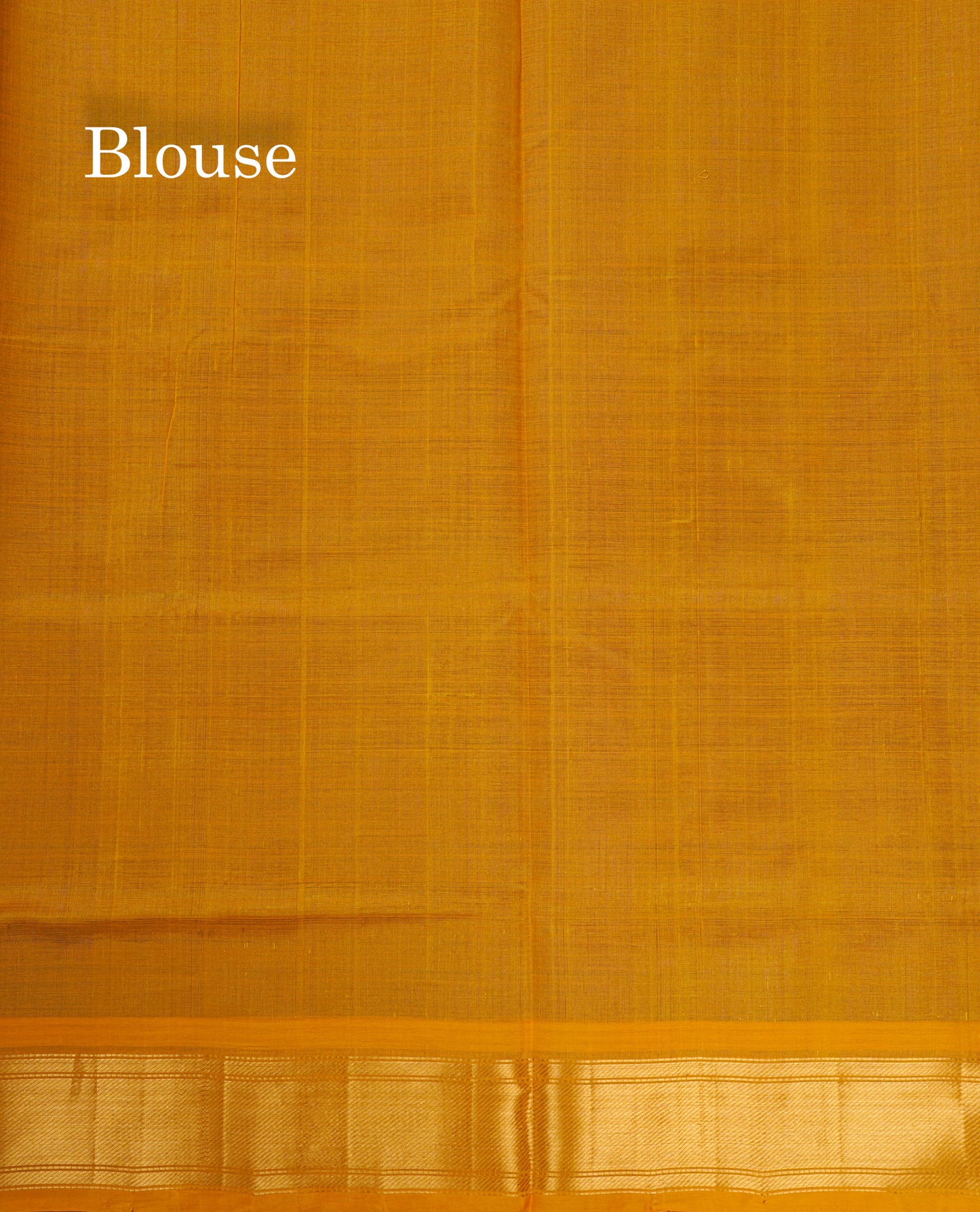 Violet Plain Pure Silk Cotton Saree With Contrast Mustard Yellow Blouse