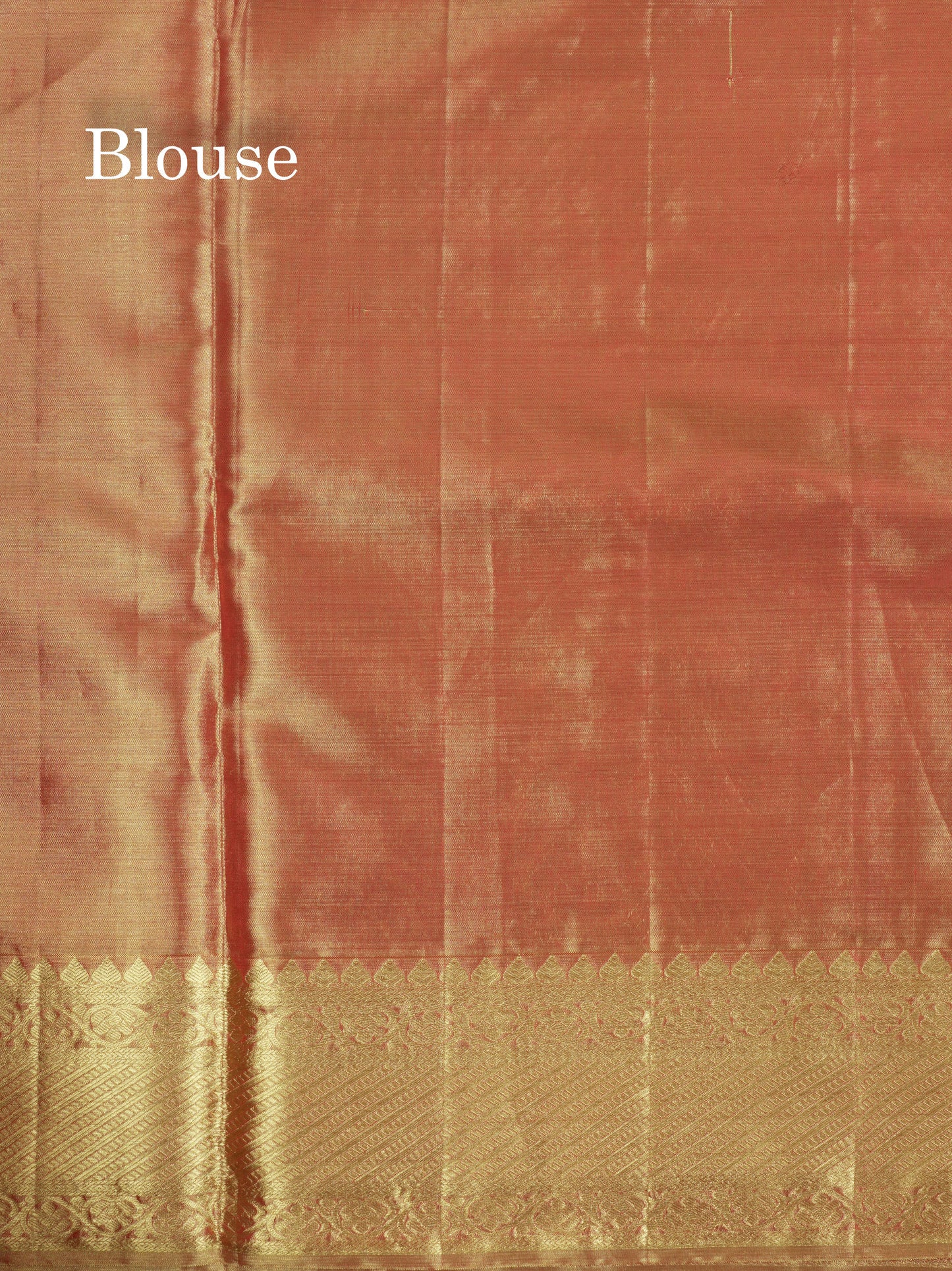 Orange Tissue Bridal Pure Kanjivaram Silk Saree With Self Border