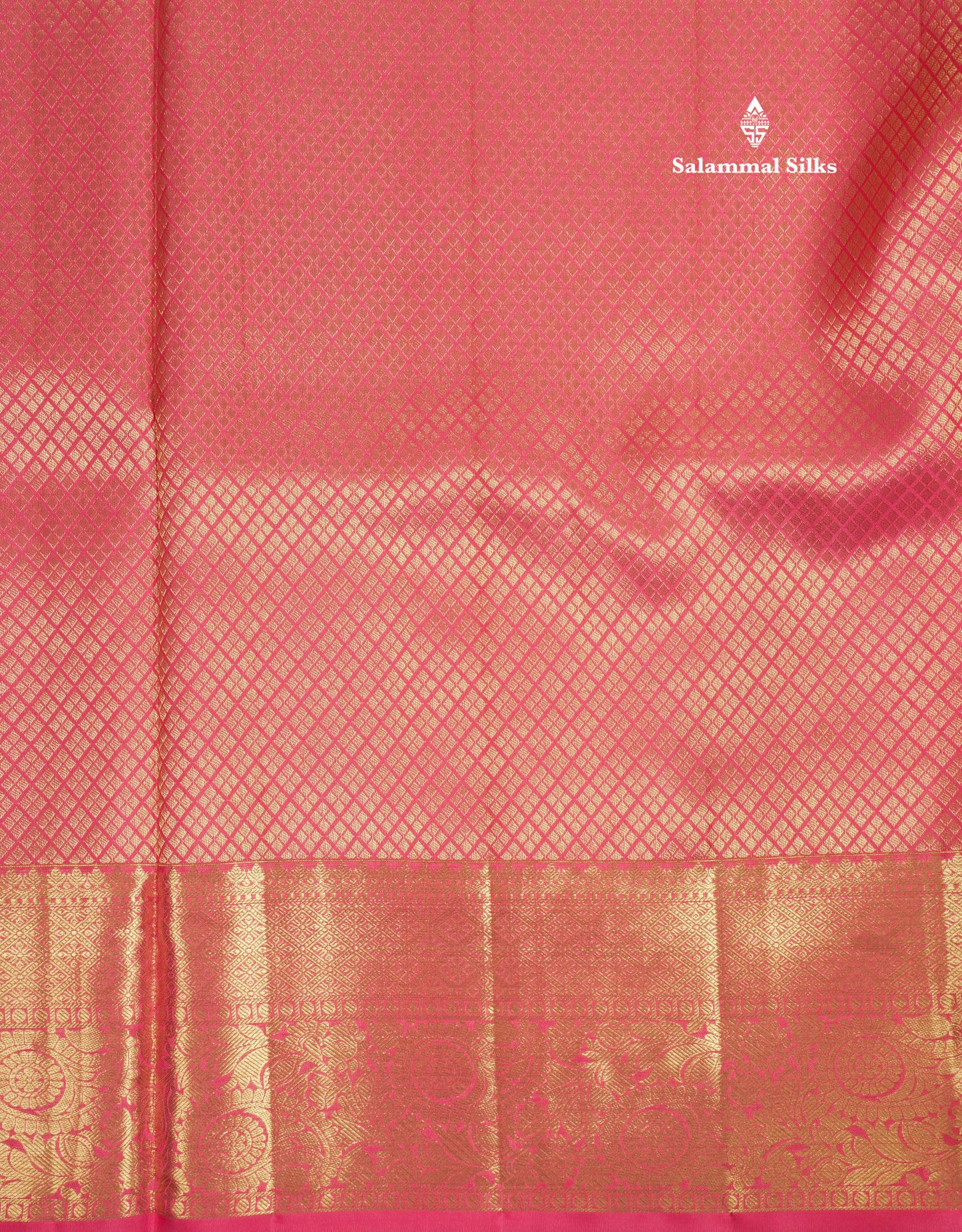Pink Bridal Pure Kanjivaram Silk Saree With Self Border