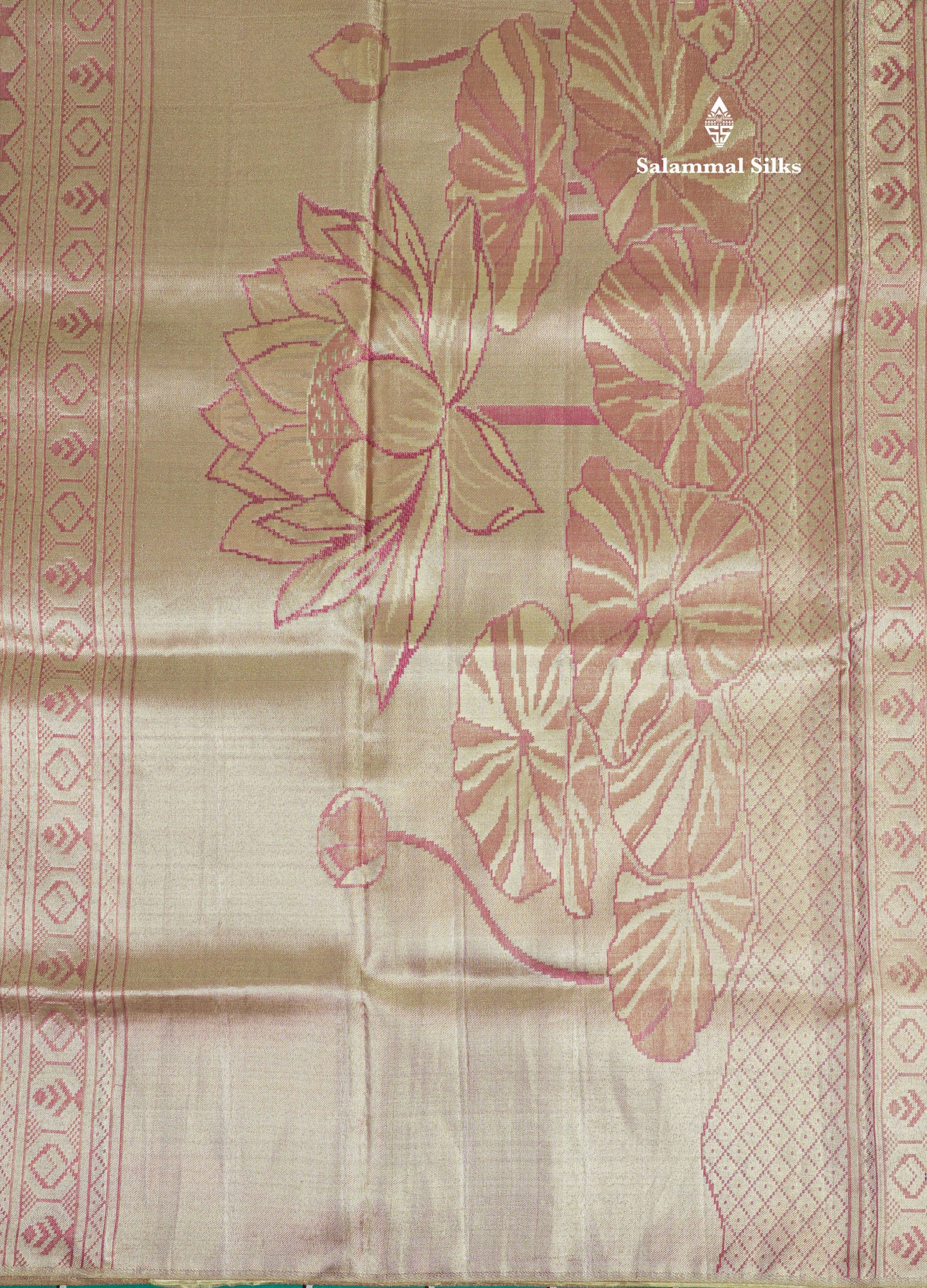 Forest Theme Based Bridal Tissue Pure Kanjivaram Silk Saree With Self Border