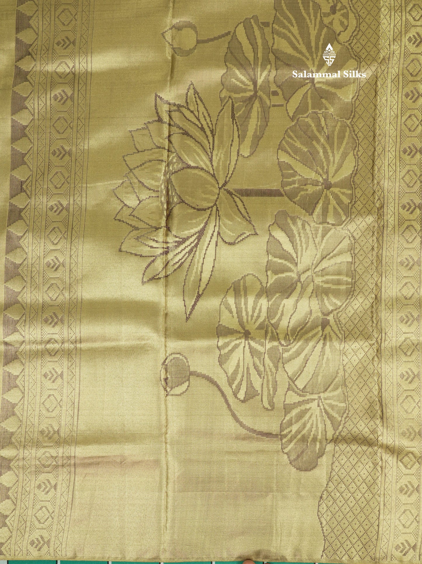 Forest Theme Based Bridal Tissue Pure Kanjivaram Silk Saree With Self Border