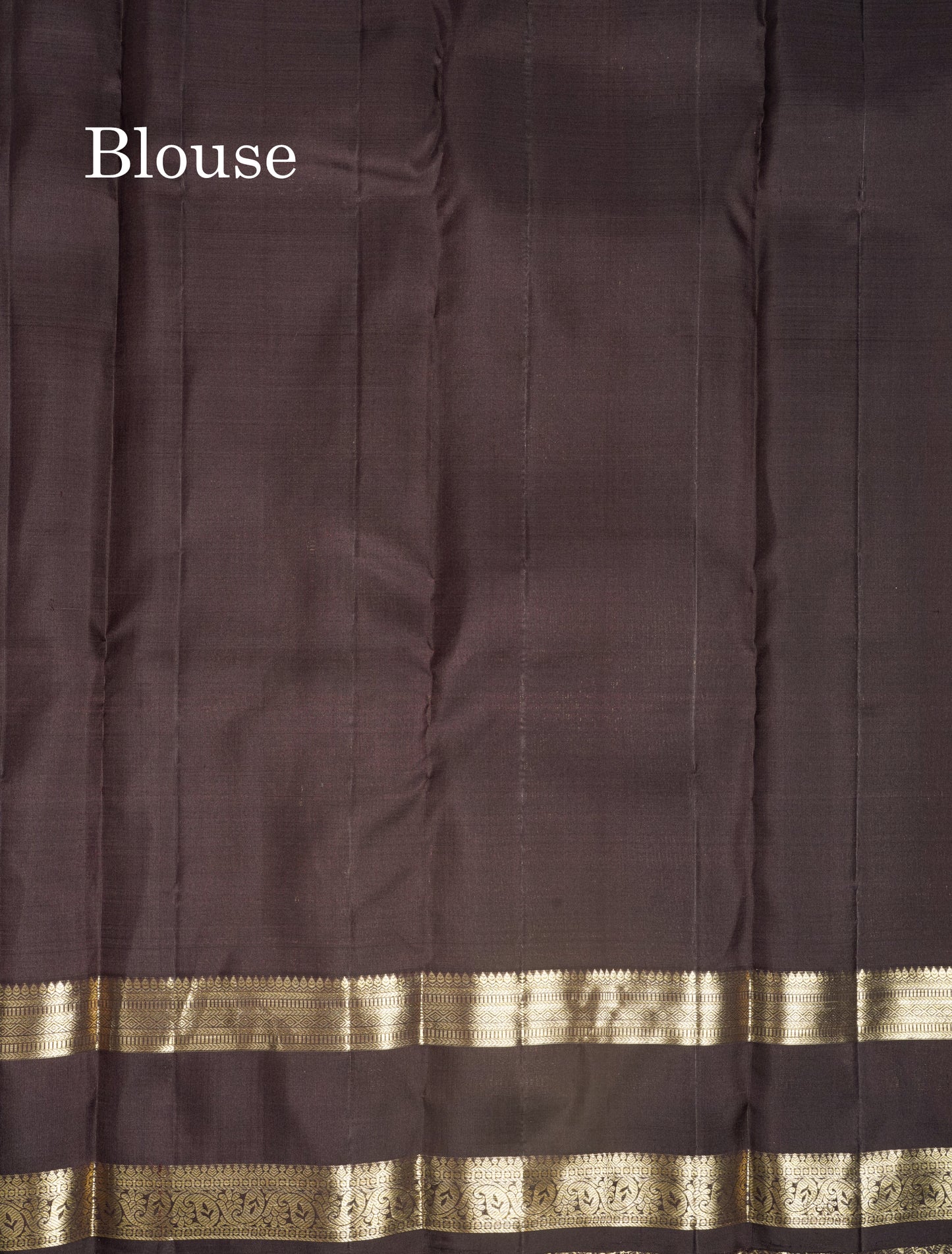 Dual Tone Maroon Pure Kanjivaram Silk Saree With Contrast Dark Brown Gap Border