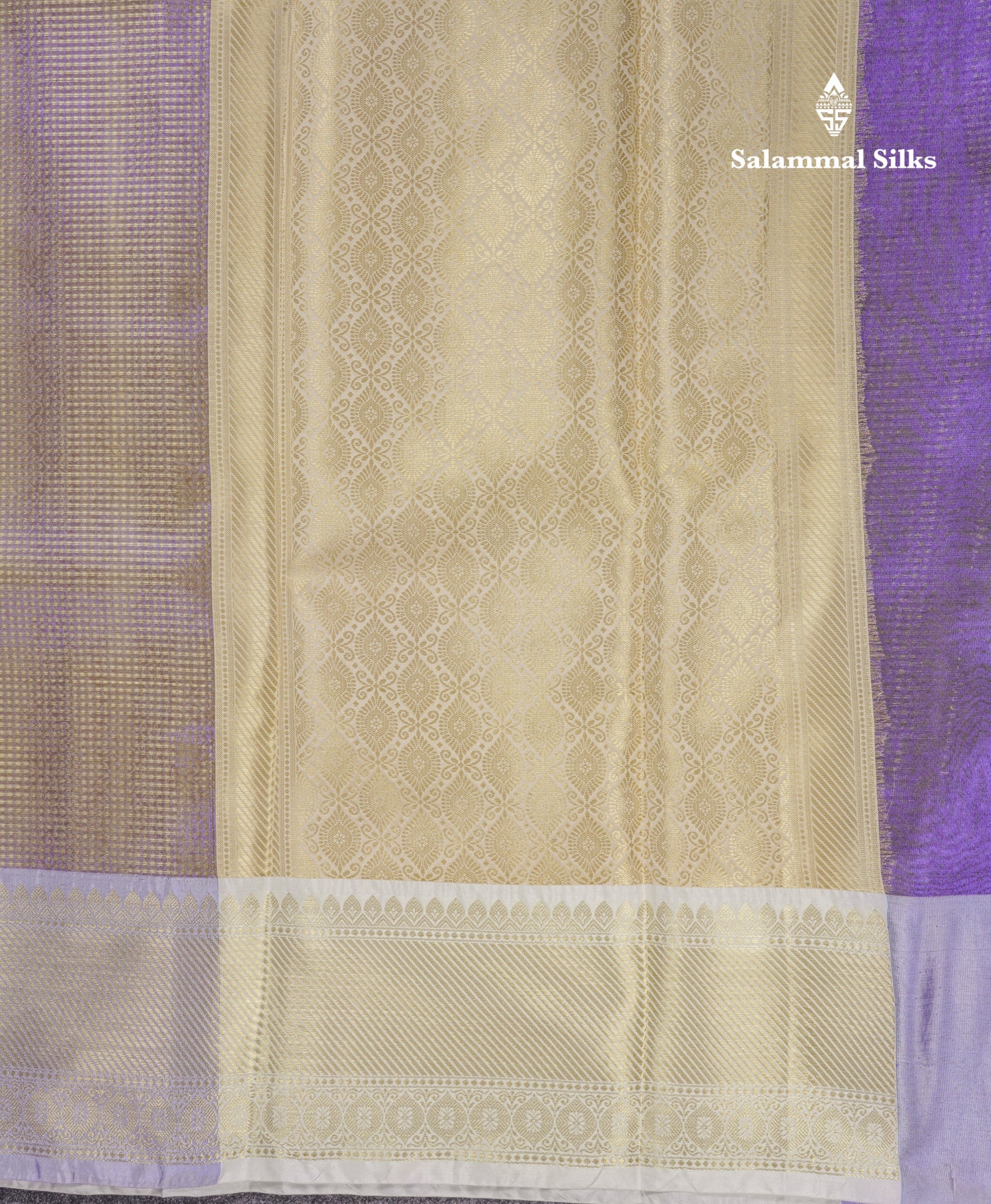 Golden Violet Nayanthara Inspired Beautiful Super Premium Fancy Saree