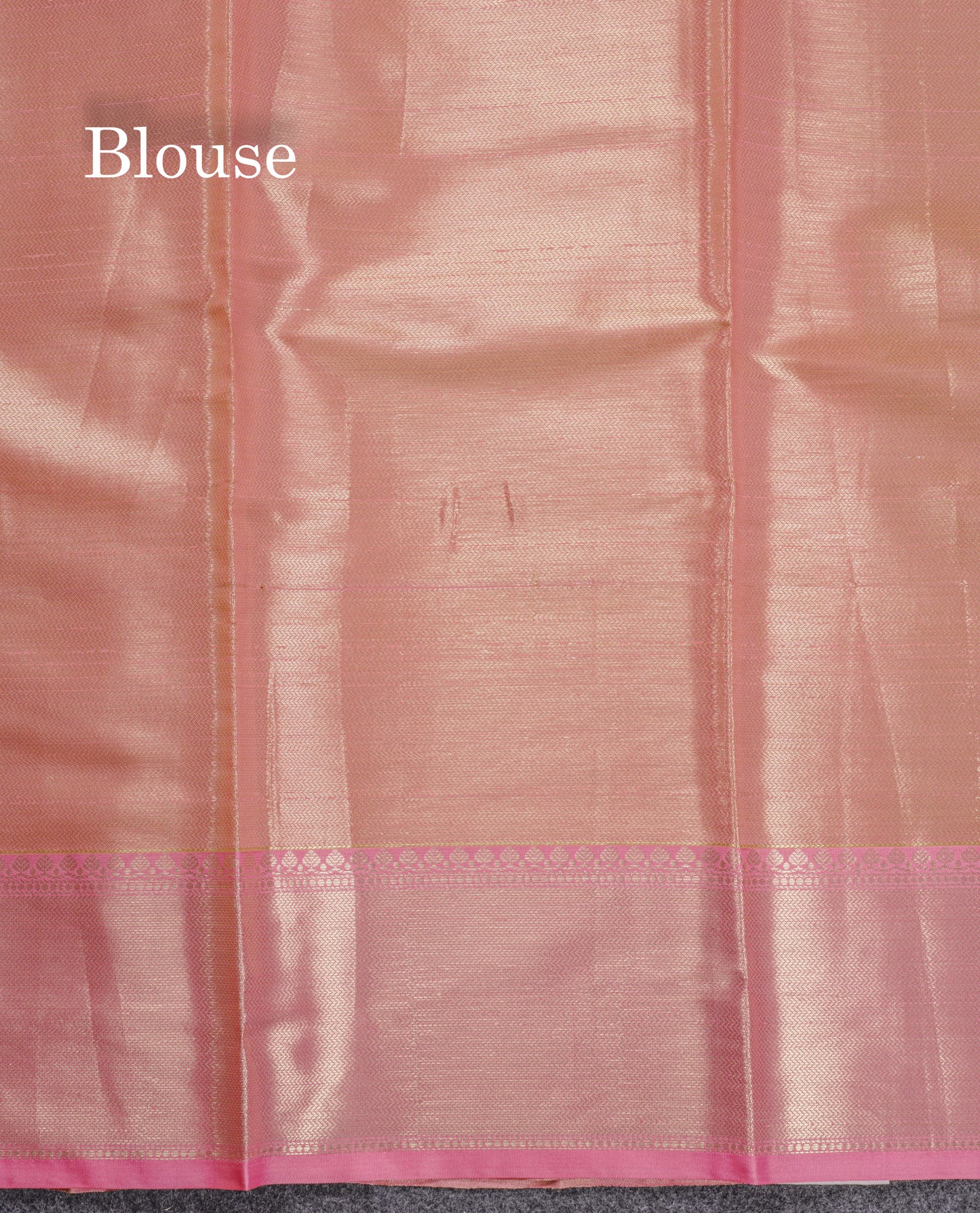 Celebrity Tissue Saree Light Gold With Baby Pink Grand Blouse