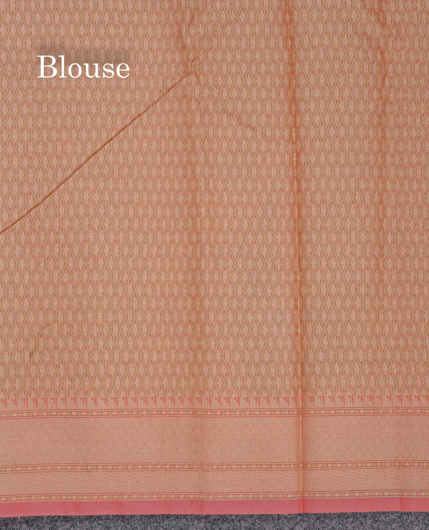 Pinkish Peach Thread Work Kota Saree With Fancy Border