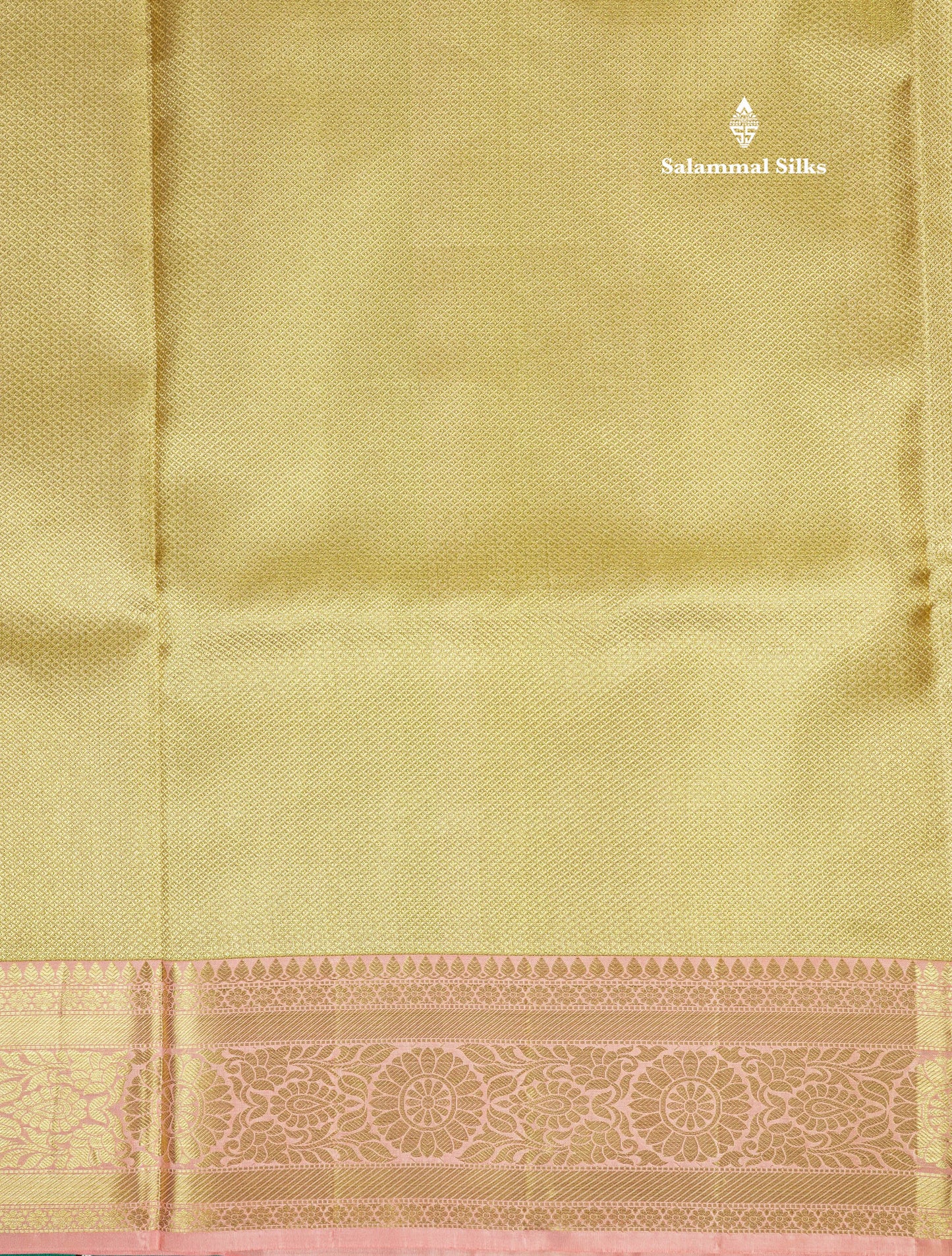 Sandal Tissue Bridal Pure Kanjivaram Silk Saree With Contrast Peach Border