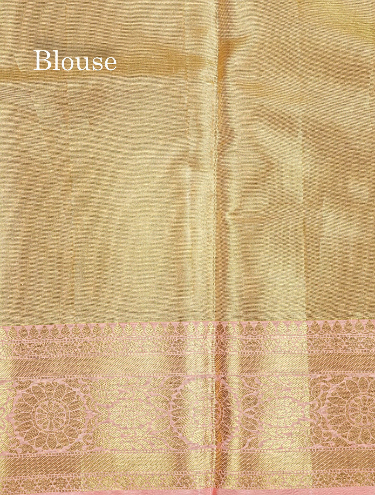 Sandal Tissue Bridal Pure Kanjivaram Silk Saree With Contrast Peach Border