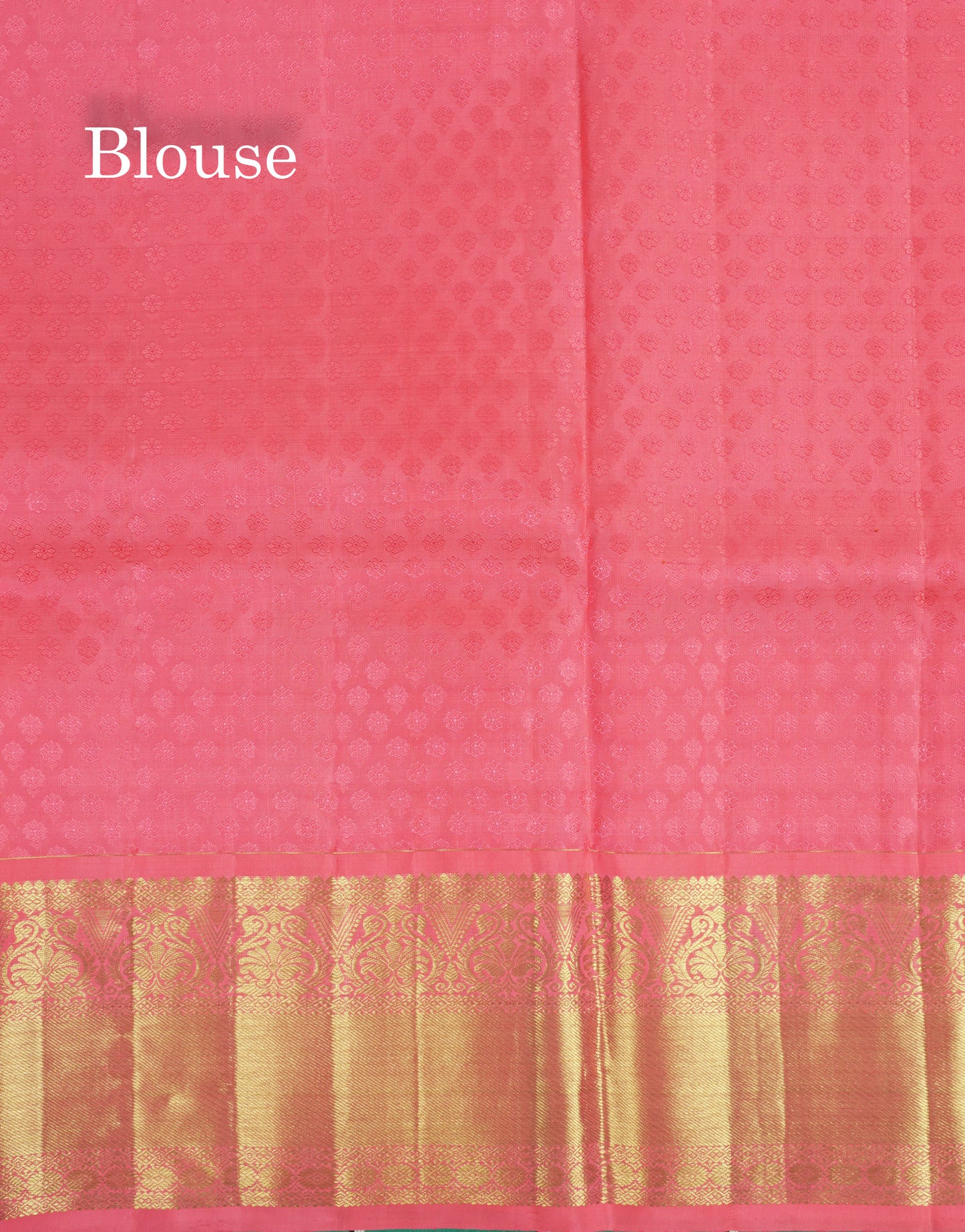 Pinkish Peach Checks With Traditional Butta Bridal Pure Kanjivaram Silk Saree With Self Border