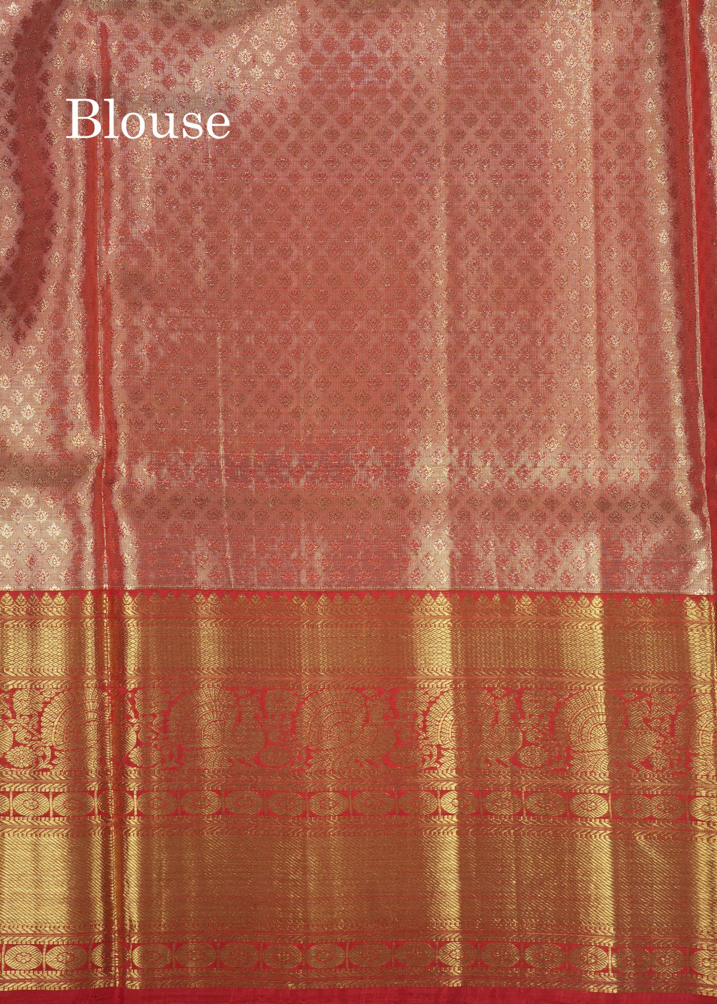 Beautiful Light Lavender Pure Kanjivaram Silk Saree (2G) Zari With Contrast Red Border