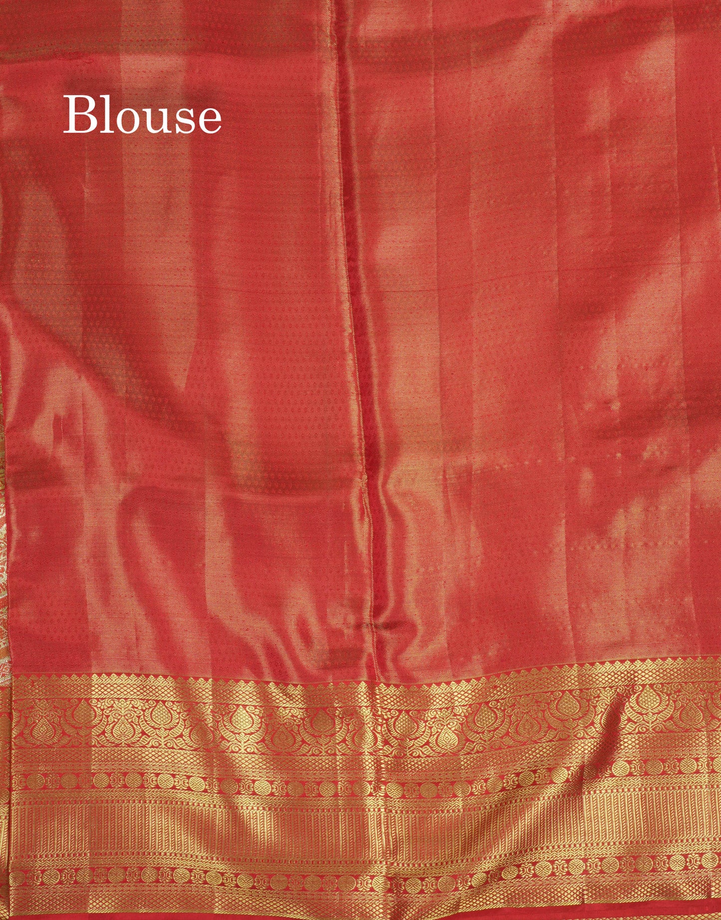 Geometric Multicolour Tissue Fancy Bridal Pure Kanjivaram Silk Saree With Contrast Red Border