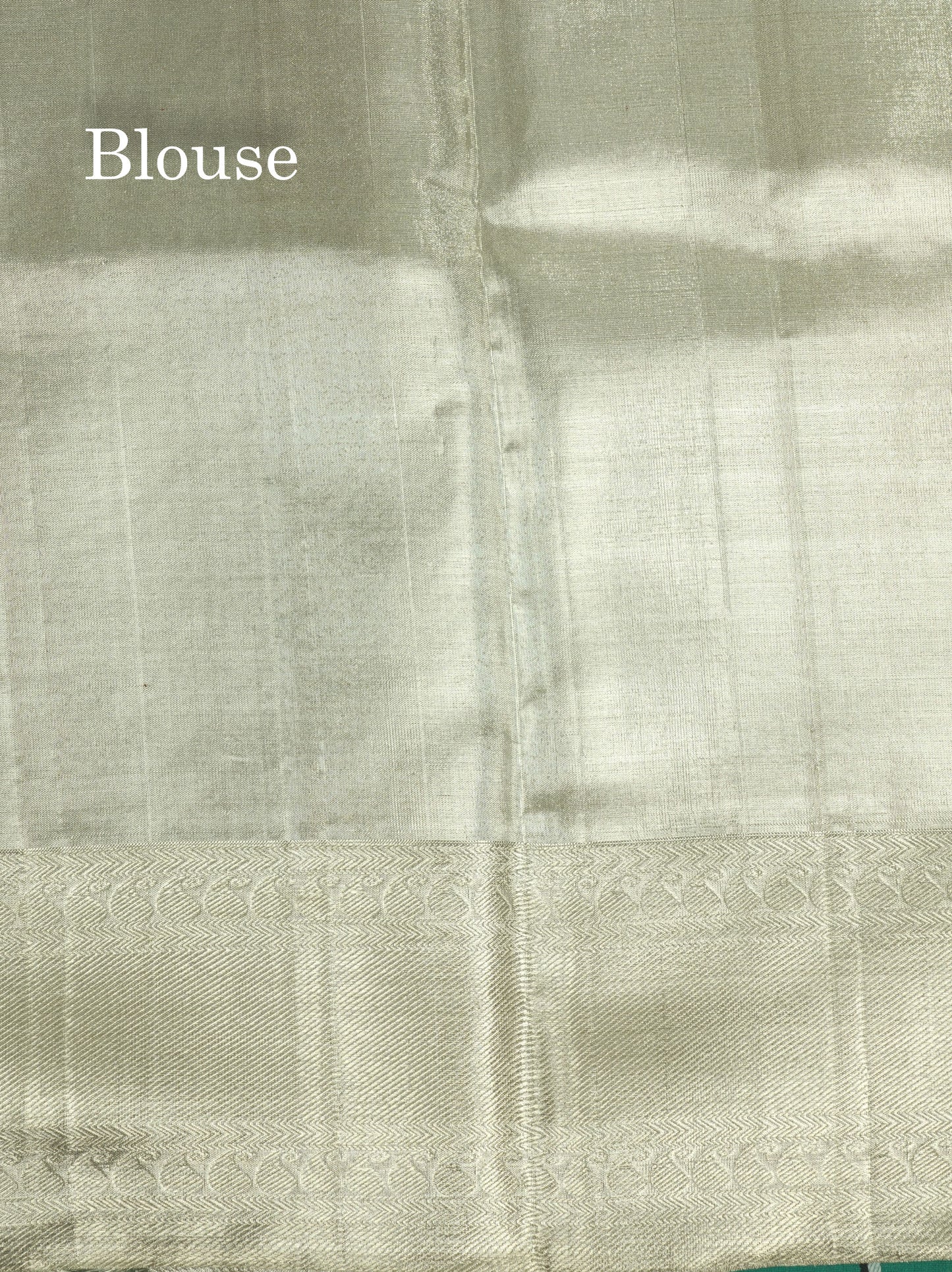 Beautiful Silver Pure Kanjivaram Silk Saree (2G) Zari With Self Border