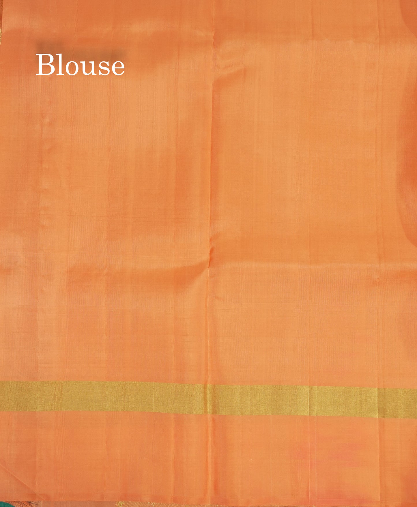 Orange Mennakari Work Pure Kanjivaram Silk Saree With Temple Border