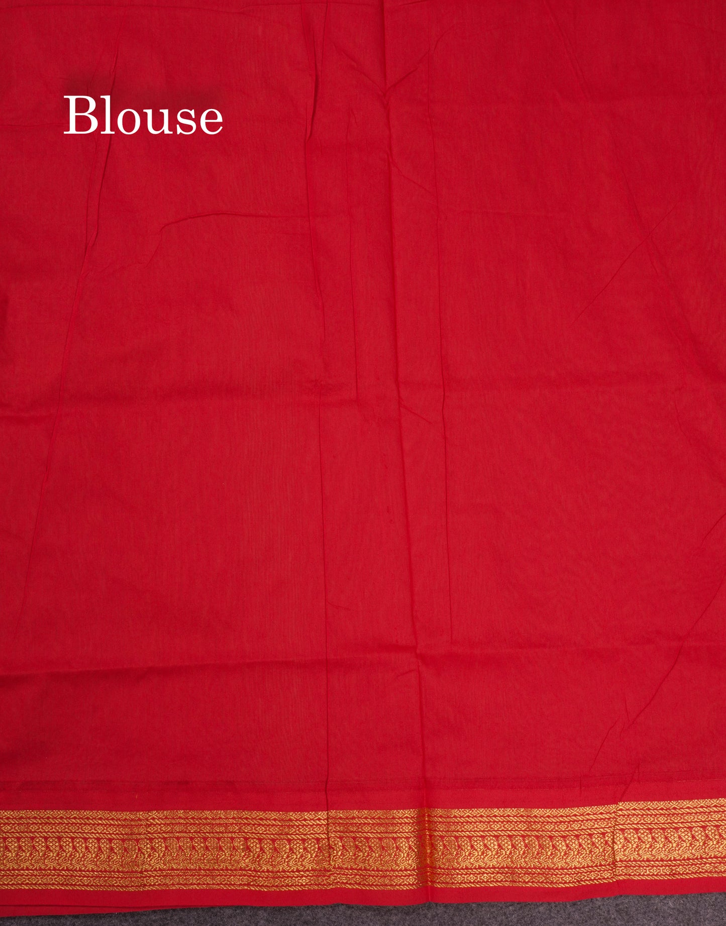 Dark Peach Kalyani Cotton Saree With Contrast Chilly Red Border