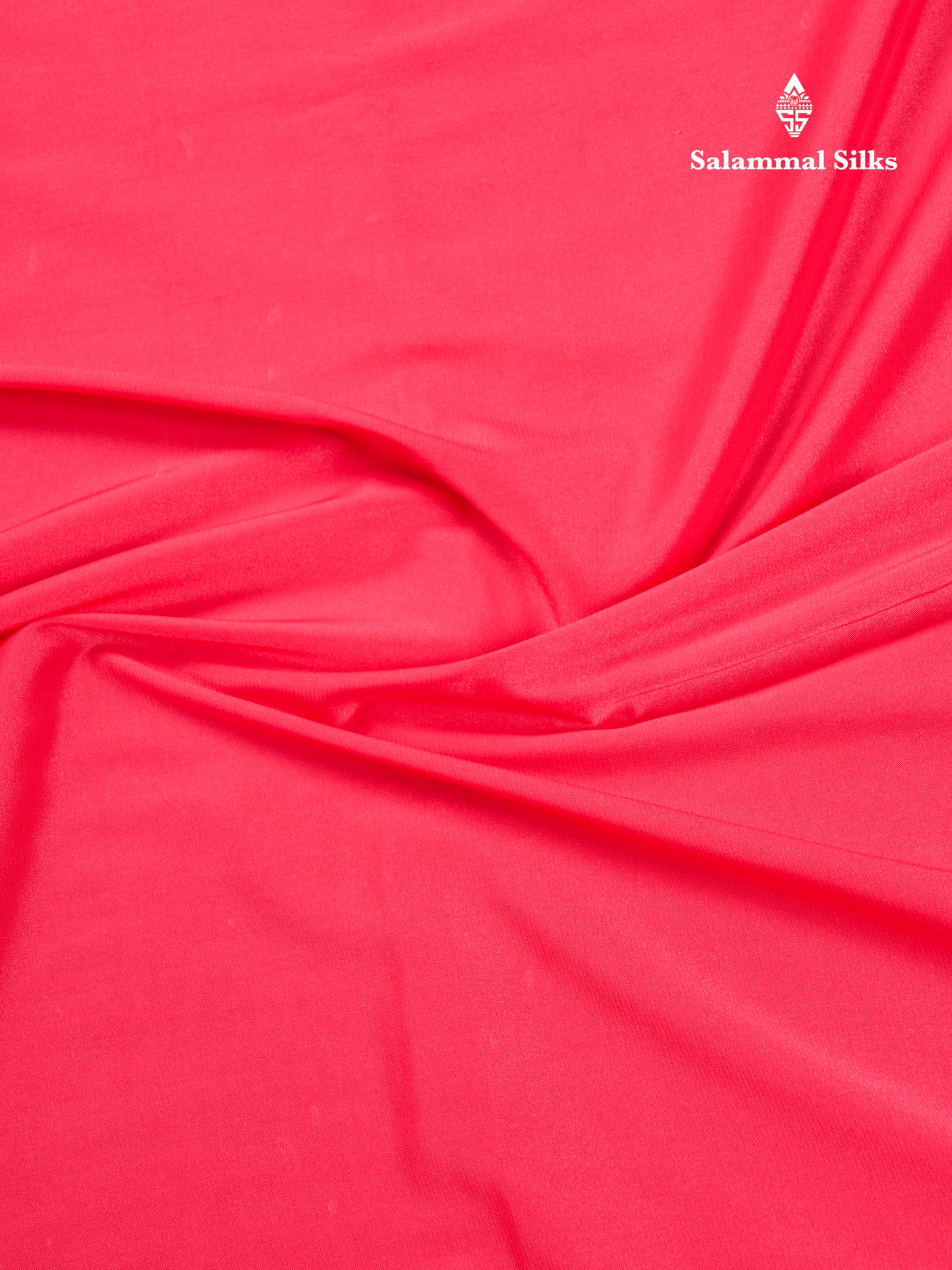 Pink Plain Semi Mysore Crepe Saree With Traditional Border
