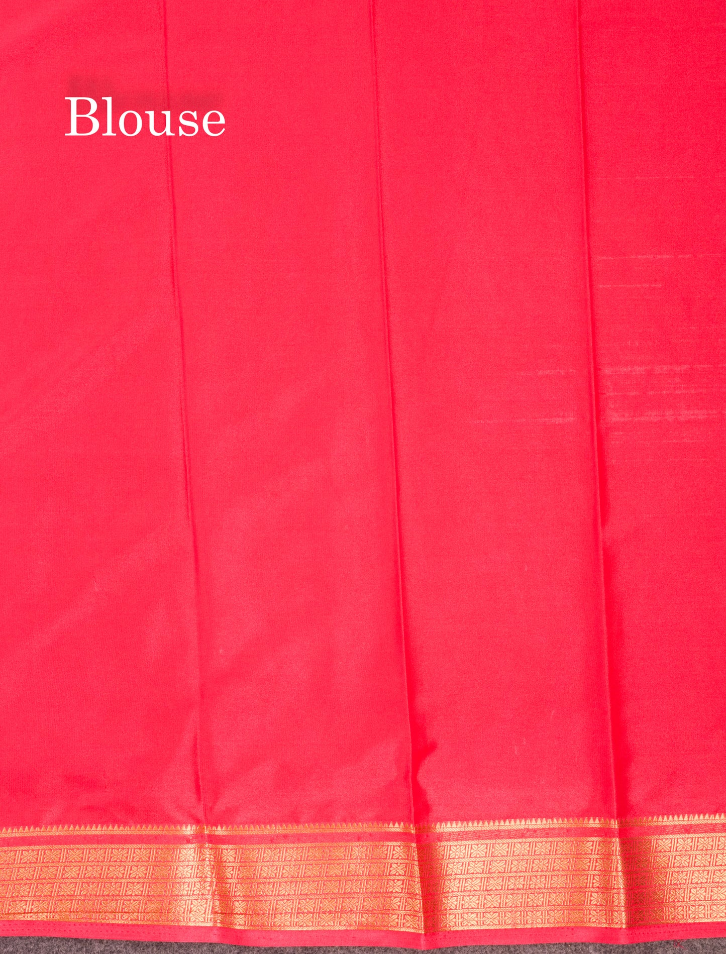 Pink Plain Semi Mysore Crepe Saree With Traditional Border
