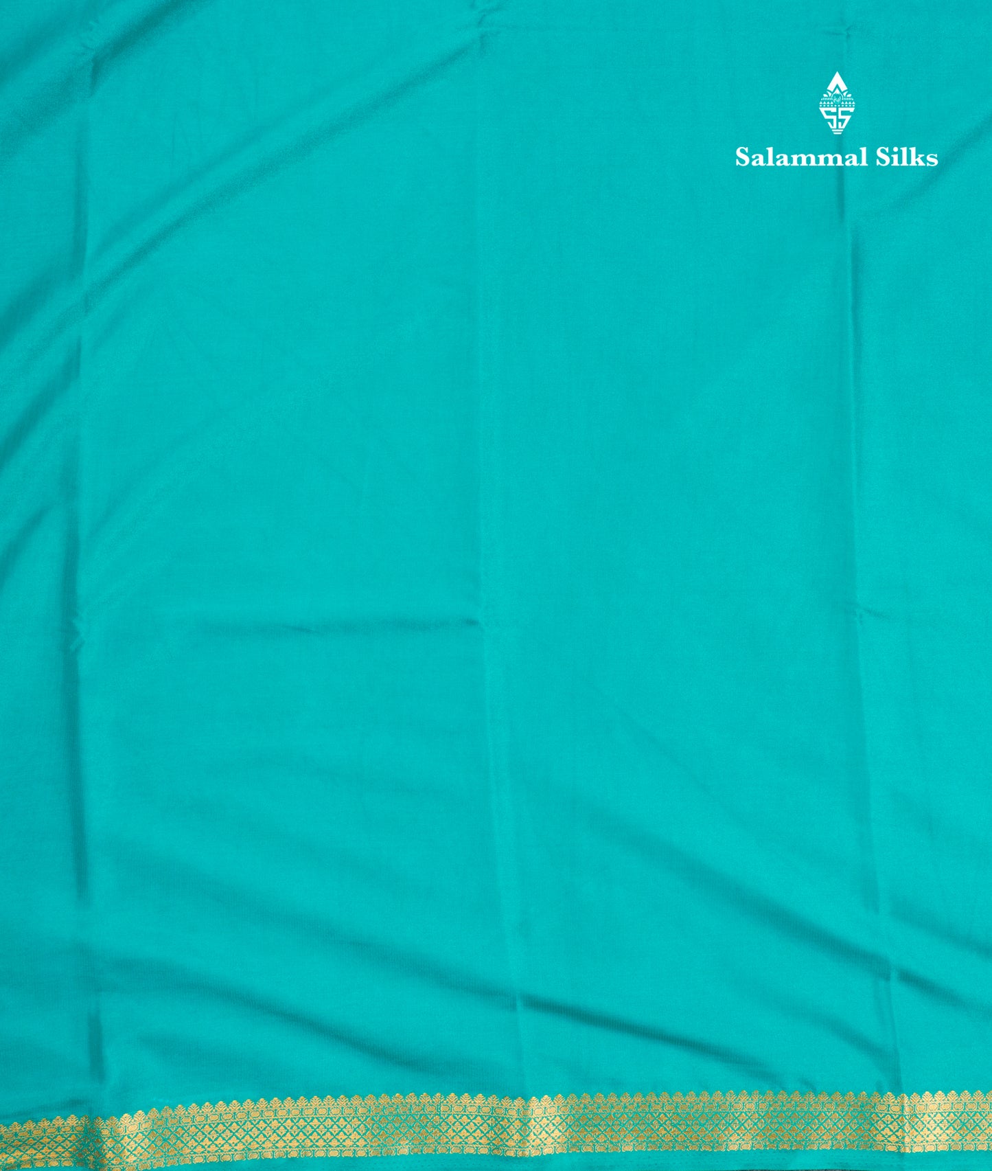 White Plain Semi Mysore Crepe Saree With Small Traditional Border