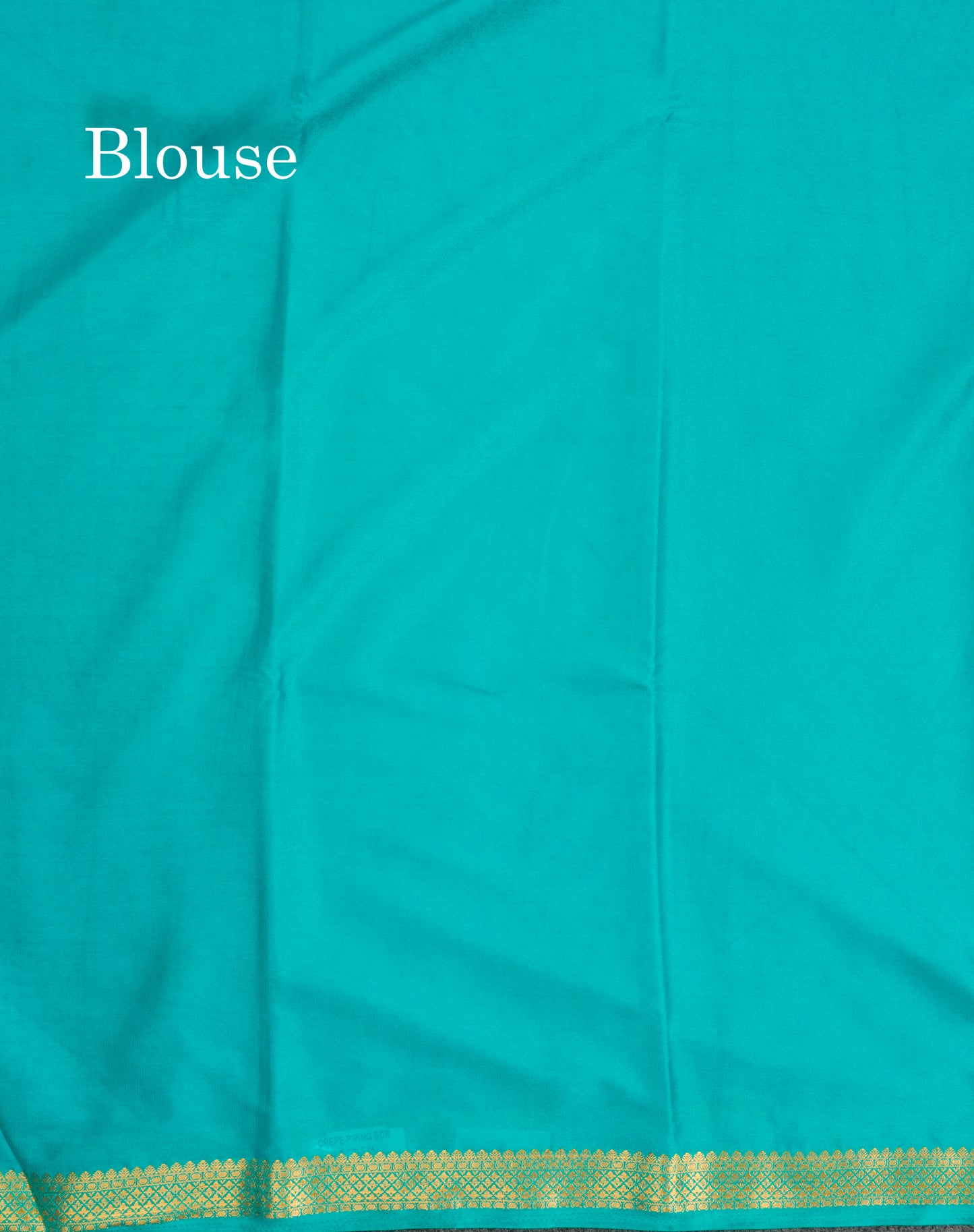 White Plain Semi Mysore Crepe Saree With Small Traditional Border