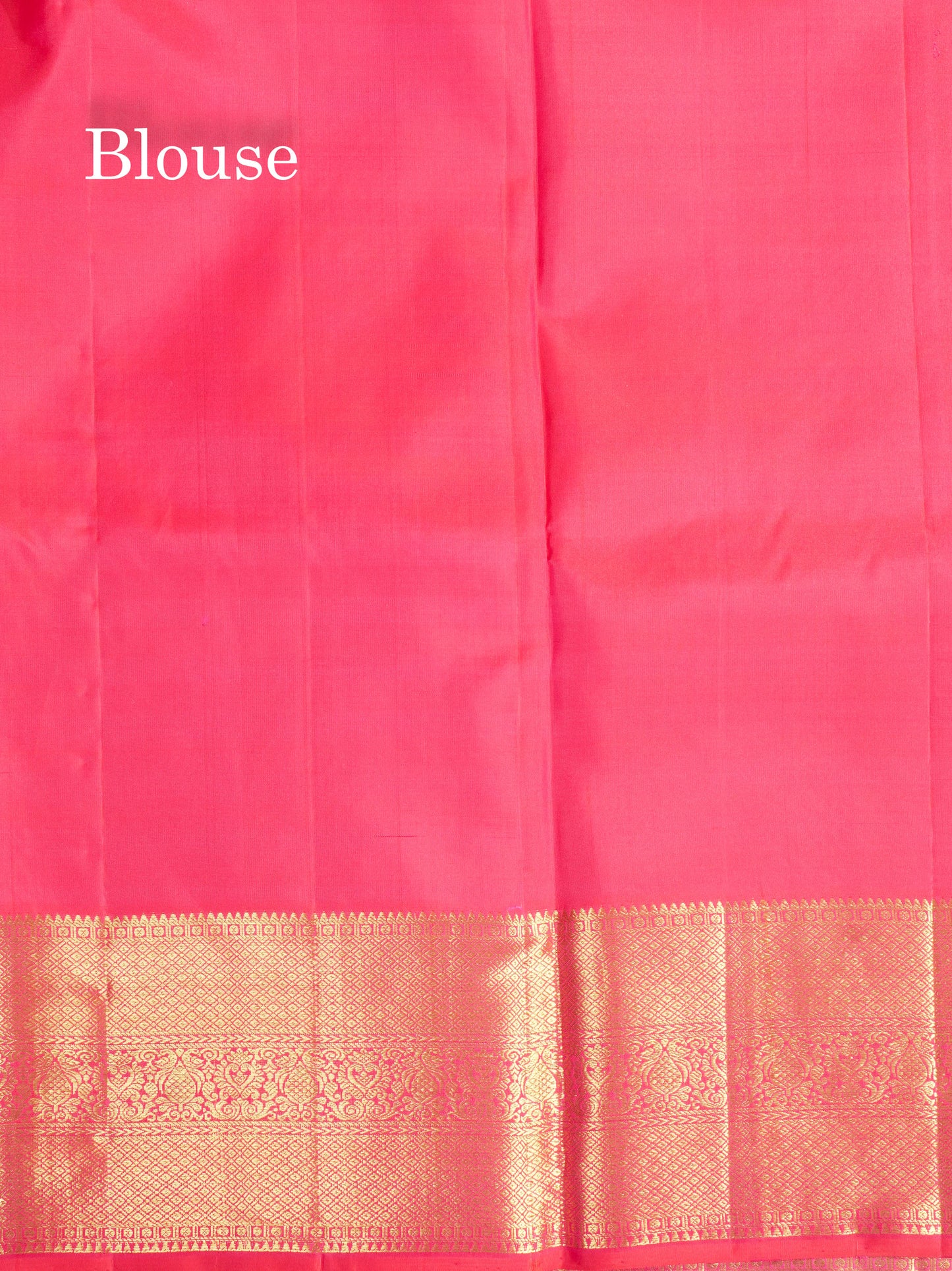 Pinkish Red Bridal Pure Kanjivaram Silk Saree With Self Border