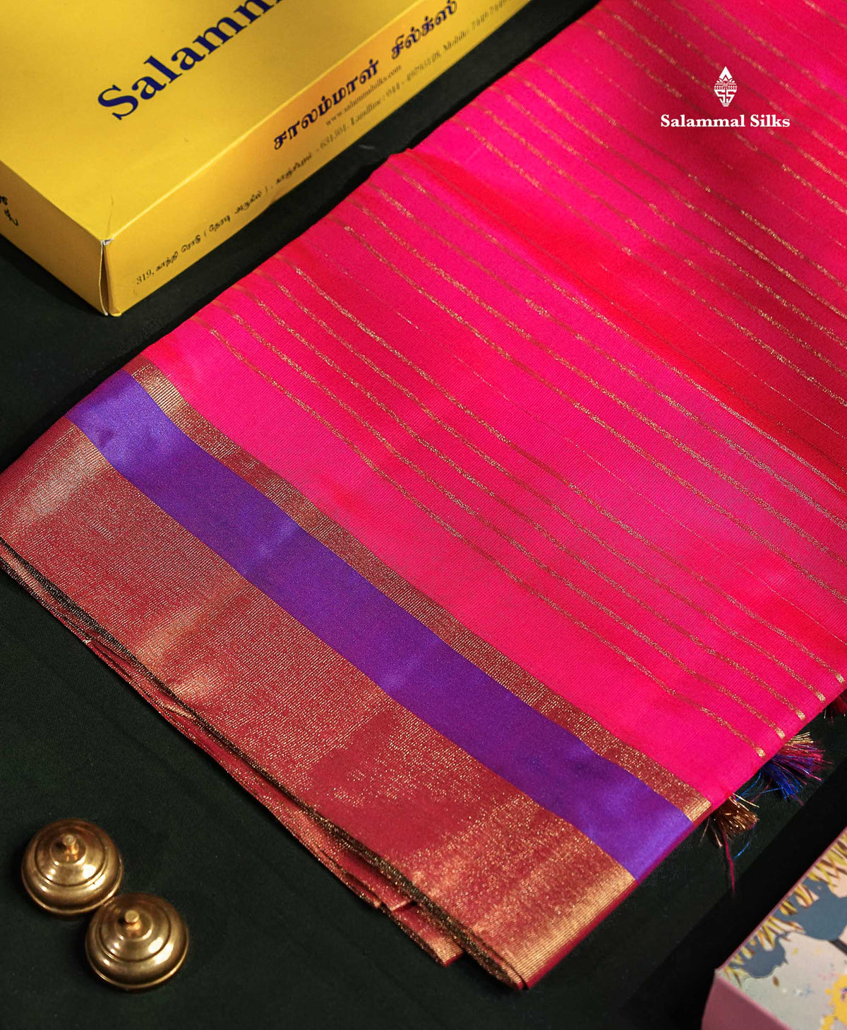 Beautiful Chilly Red Semi Tussar Fancy Saree With Contrast Dual Tone Bottle Green Blouse