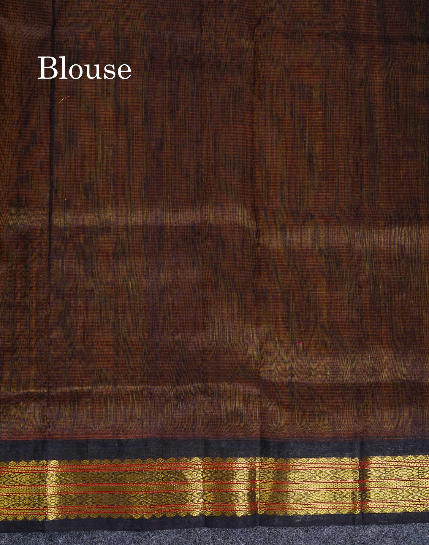 Pure Silk Cotton Saree - Orange Along With Contrast Snuff Brown Traditional Border