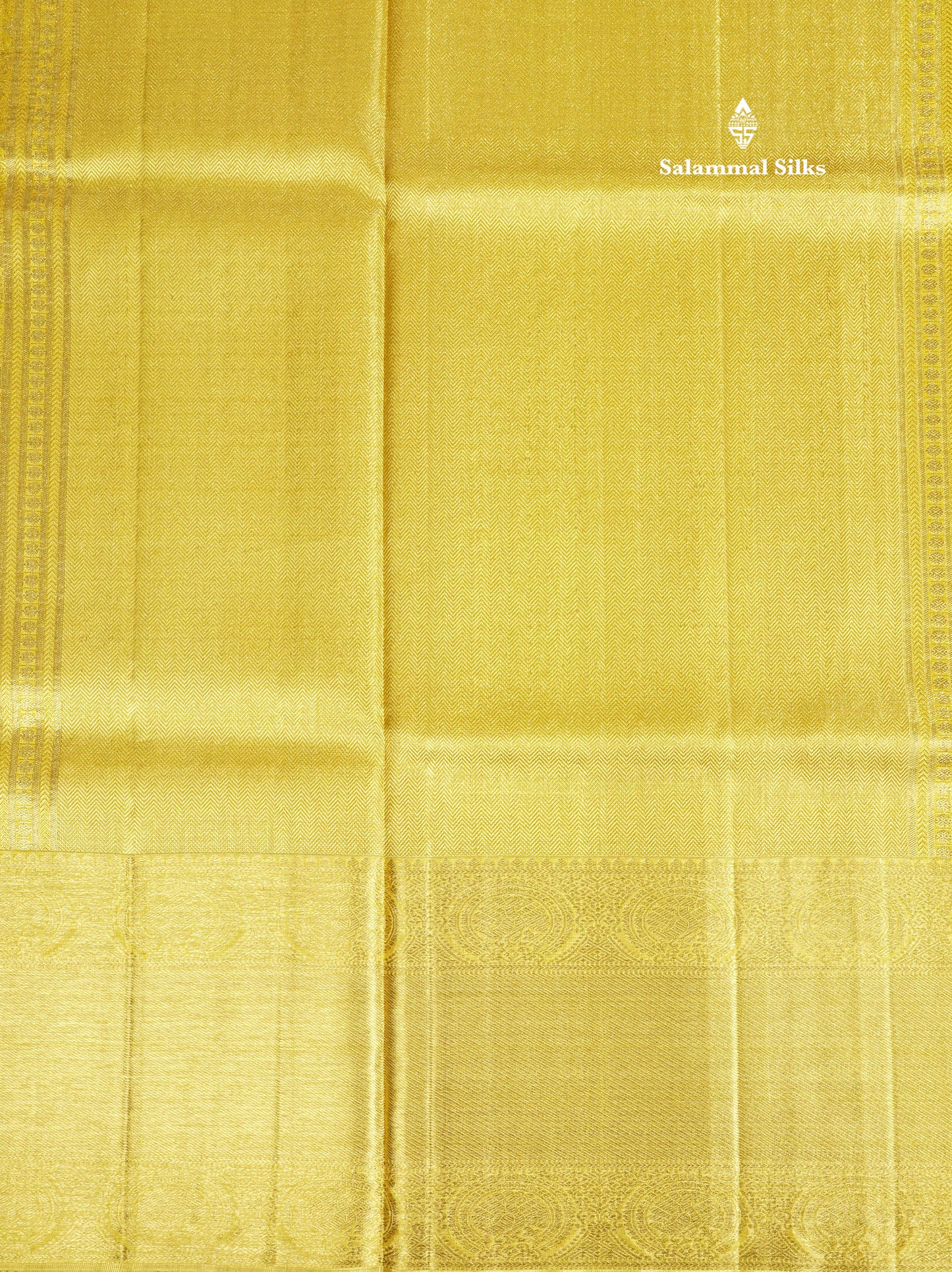 Beautiful Yellow Tissue Pure Kanjivaram Silk Saree (2G) Zari With Self Border