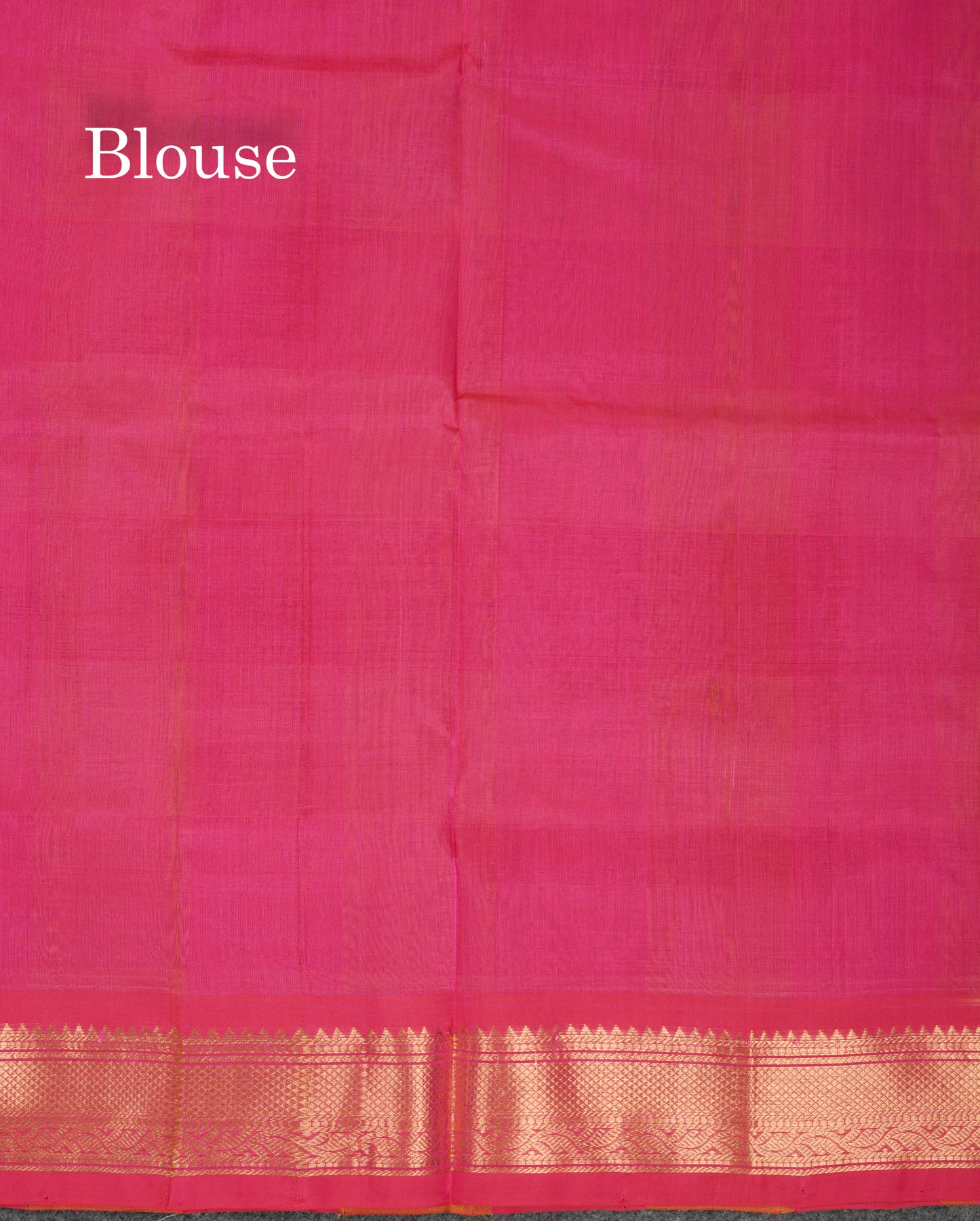 Paalum Pazham Checks Pure Silk Cotton Saree With Contrast Pink Blouse