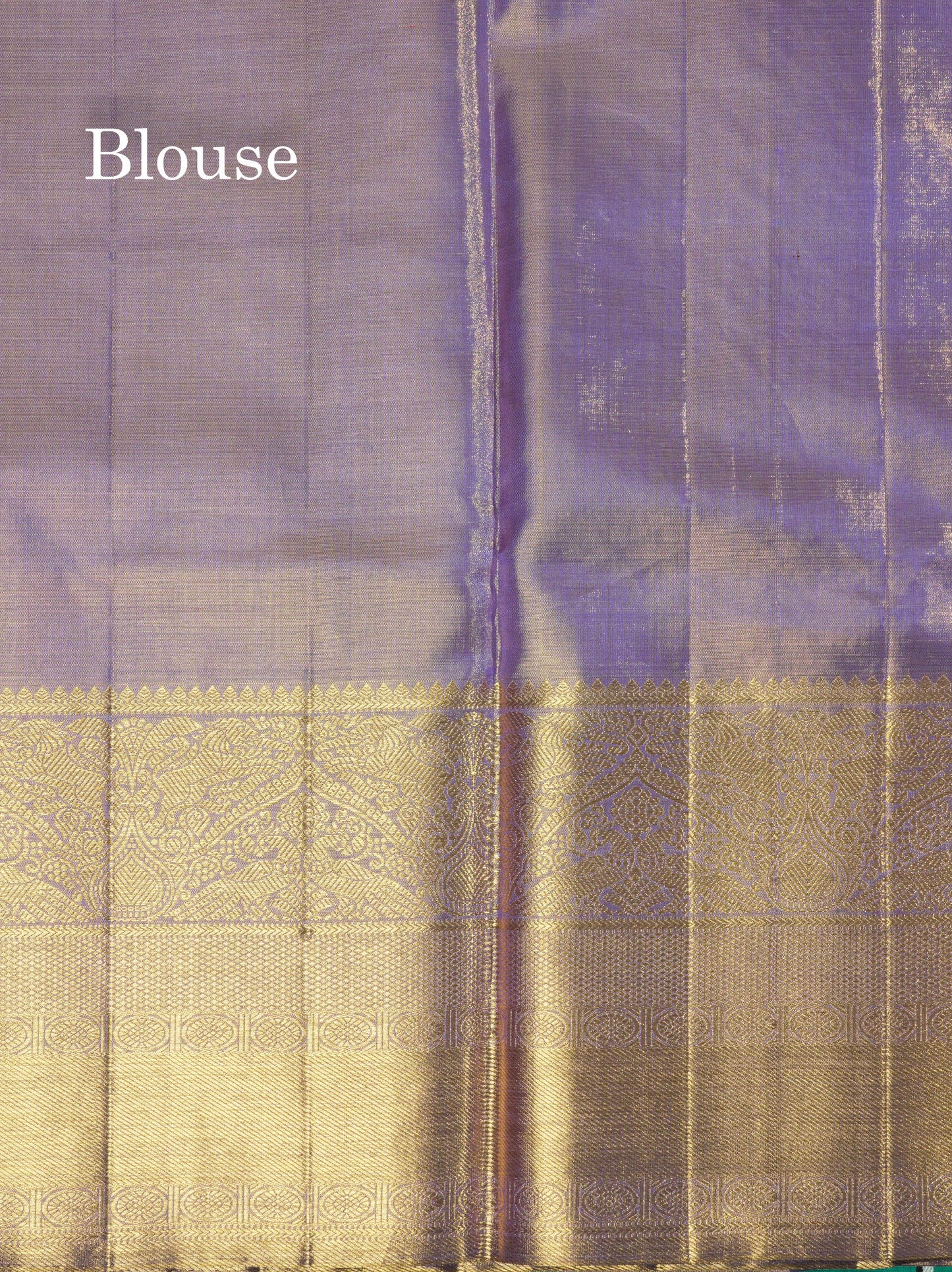 Beautiful Light Lavender Tissue Pure Kanjivaram Silk Saree (2G) Zari With Self Border