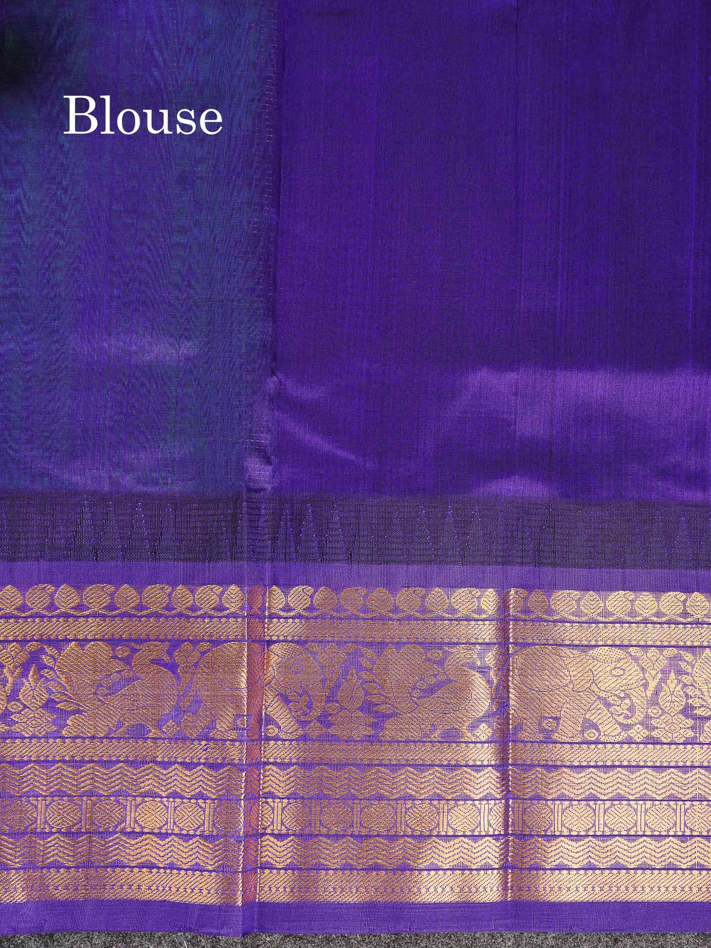 Pure Silk Cotton Saree - Sapphire Green Vaira Oosi Line With Butta Along With Contrast Royal Purple Traditional Evening Morning Border