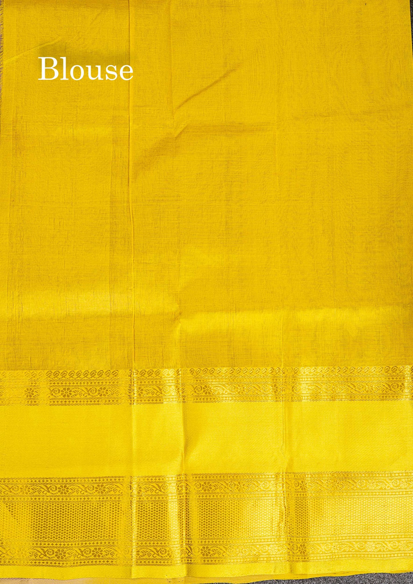 Pure Silk Cotton Saree - Sandal Small Checks With Butta Along With Contrast Lemon Yellow Traditional Evening Morning Border