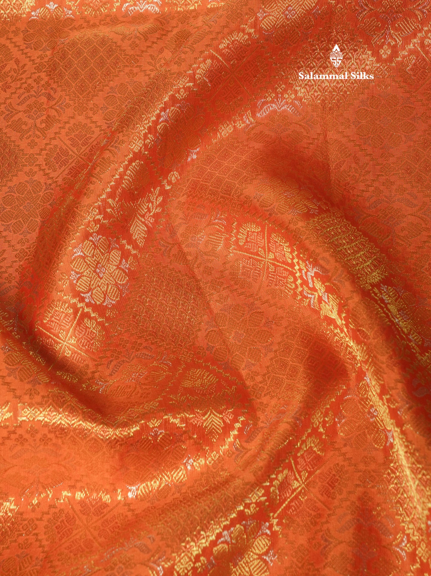 Pinkish Red Bridal Pure Kanjivaram Silk Saree With Self Border