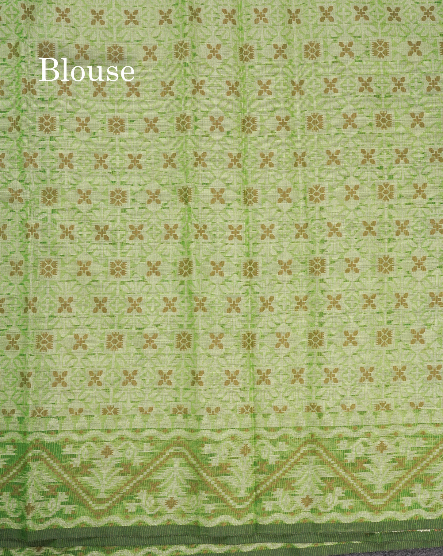 Green Thread Kota Saree With Fancy Border