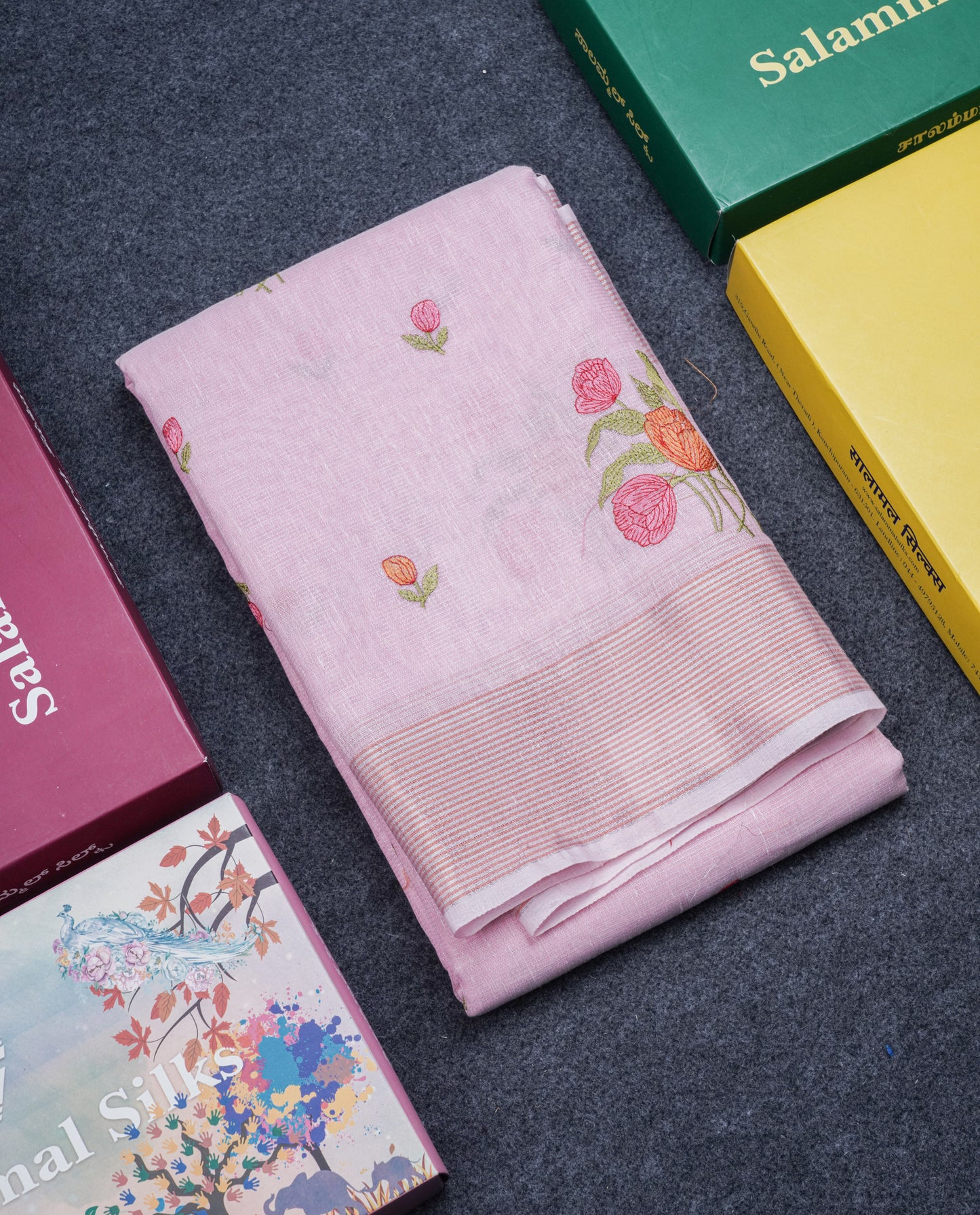 Baby Pink Fancy Saree With Blouse