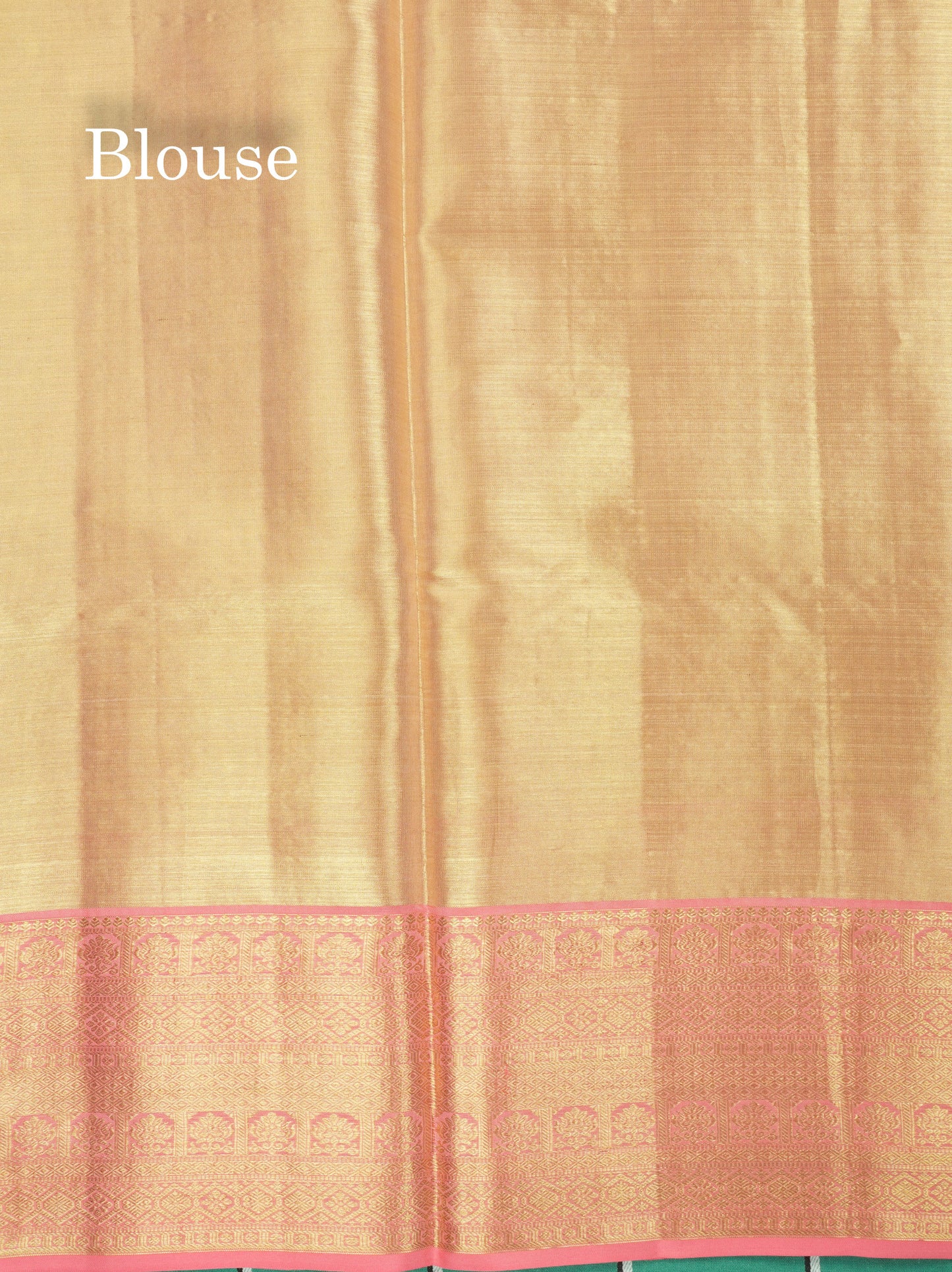 Light Peach Tissue Bridal Pure Kanjivaram Silk Saree With Contrast Pinkish Peach Border