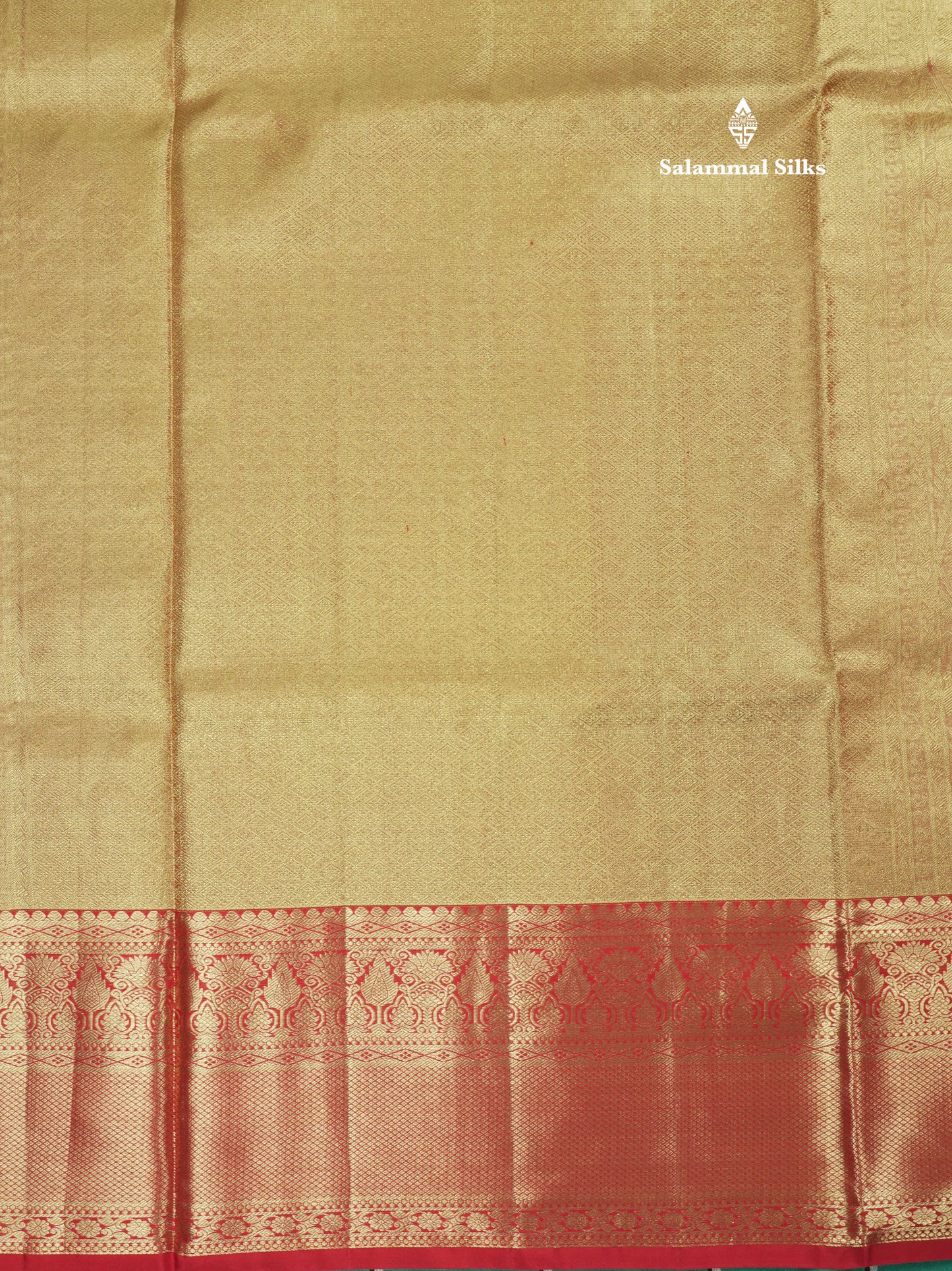 Light Orange Tissue Bridal Pure Kanjivaram Silk Saree With Contrast Chilly Red Border