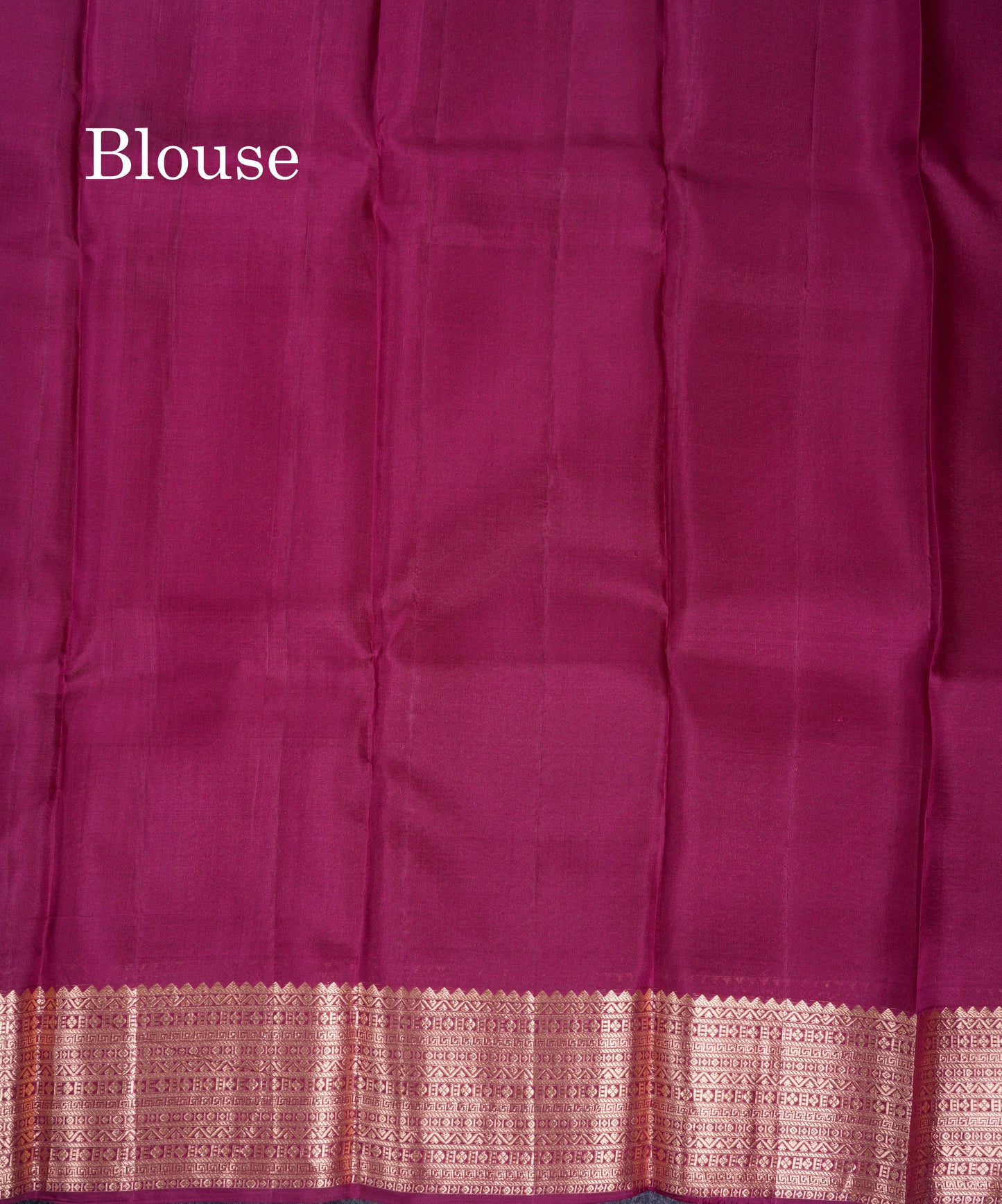 Beautiful Dark Magenta Plain Pure Kanjivaram Silk Saree With Traditional Border