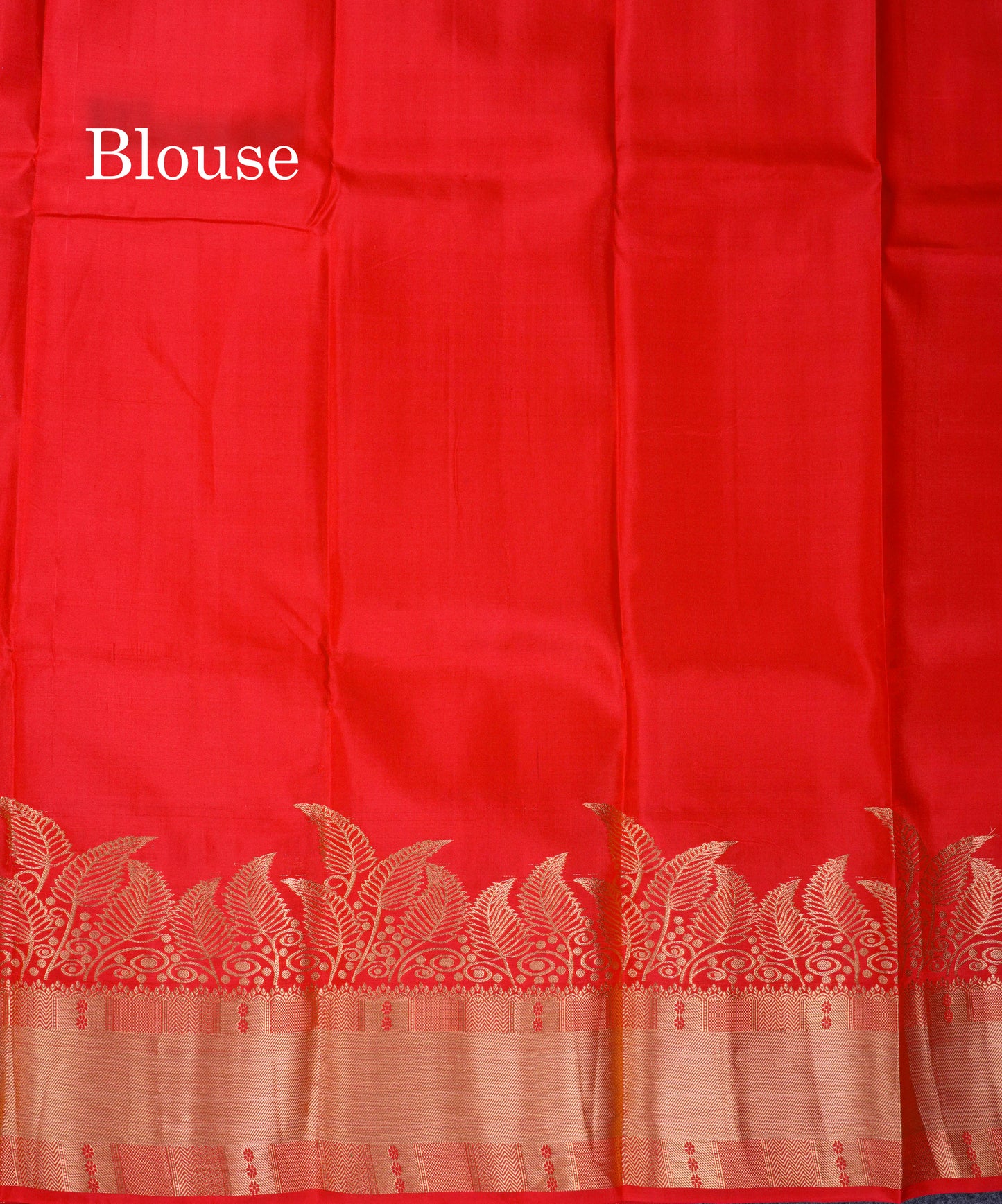 Beautiful Chilly Red Pure Kanjivaram Silk Saree With Traditional Border