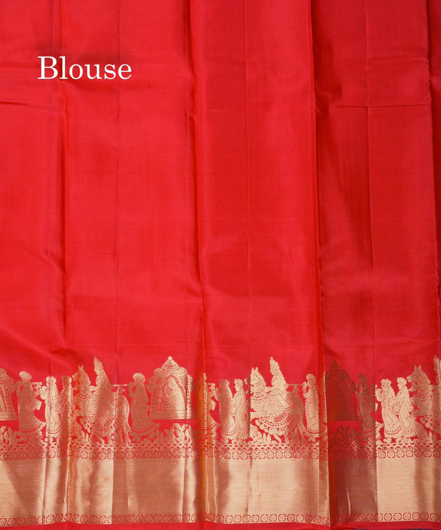 Beautiful Chilly Red Pure Kanjivaram Pure Silk Saree with Traditional Pallaku Border