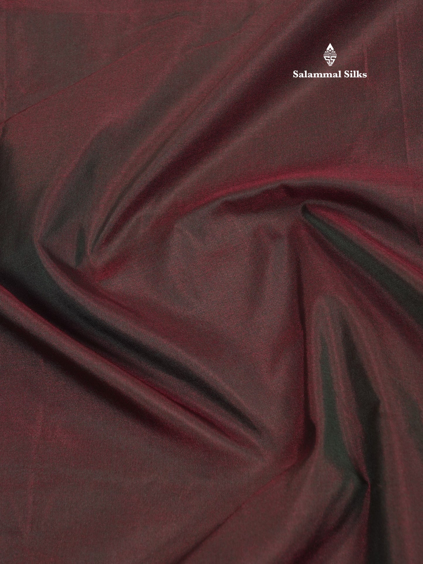 10 Yards Art Silk Saree Dark Brown with Contrast Green Temple Border