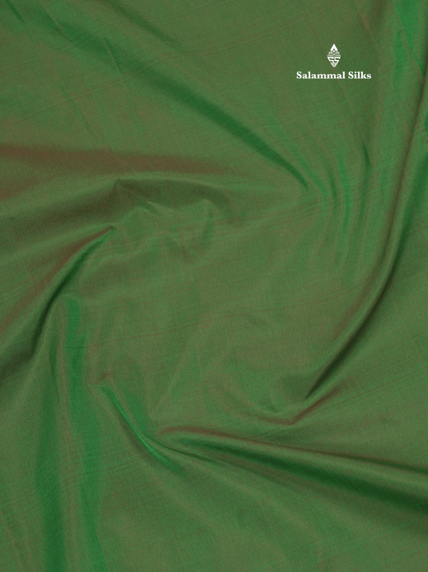10 Yards Art Silk Saree Dark Brown with Contrast Green Temple Border