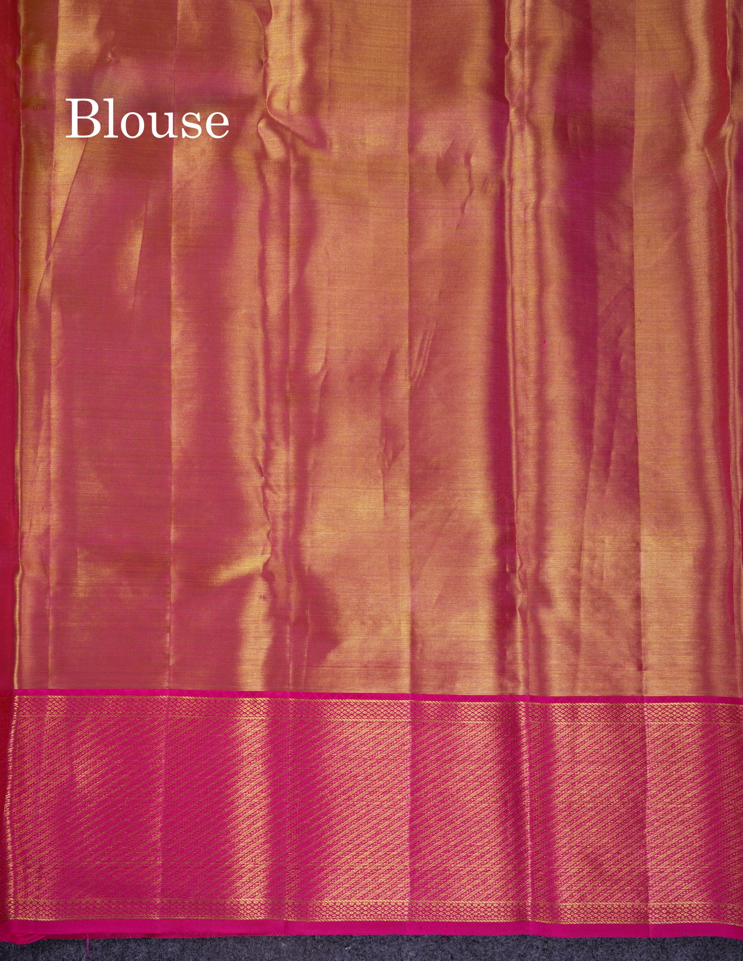Beautiful Pink Tissue Bridal Menakari Work Pure Kanjivaram Silk Saree With Contrast Magenta Pink Fancy Border