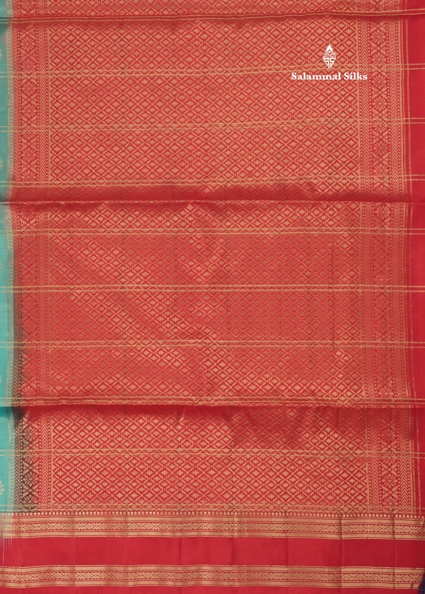 Beautiful Blue Pure Kanjivaram Soft Silk Saree With Contrast Red Traditional Border