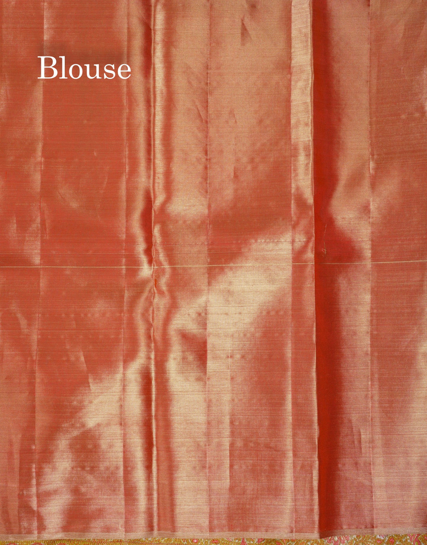 Beautiful Light Orange Tissue Bridal Menakari Work Pure Kanjivaram Silk Saree With Fancy Border
