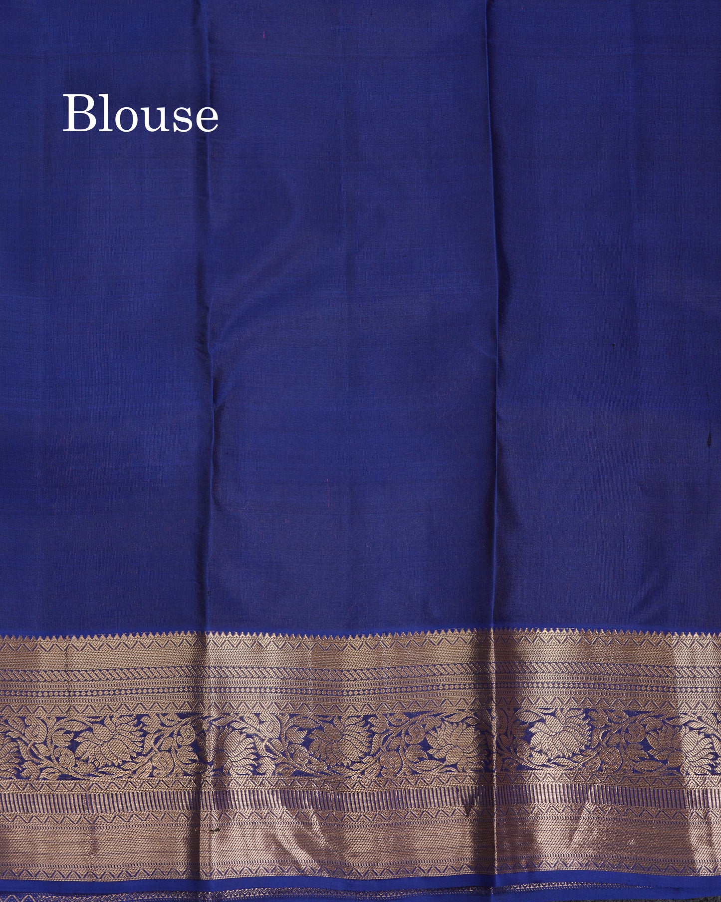 Beautiful Royal Blue Pure Kanjivaram Silk Saree With Traditional Border