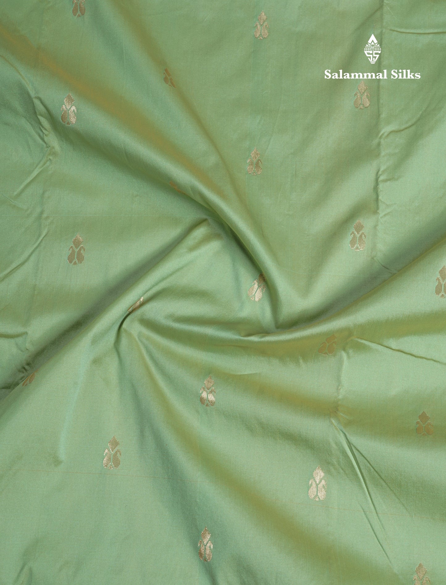 9 Yards Semi Silk Saree Pista Green With Contrast Pink Border