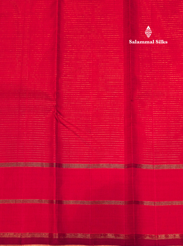 Maroon Colour Small Checks 8 Kol Pure Kanjivaram Silk Saree With Gold Zari Border